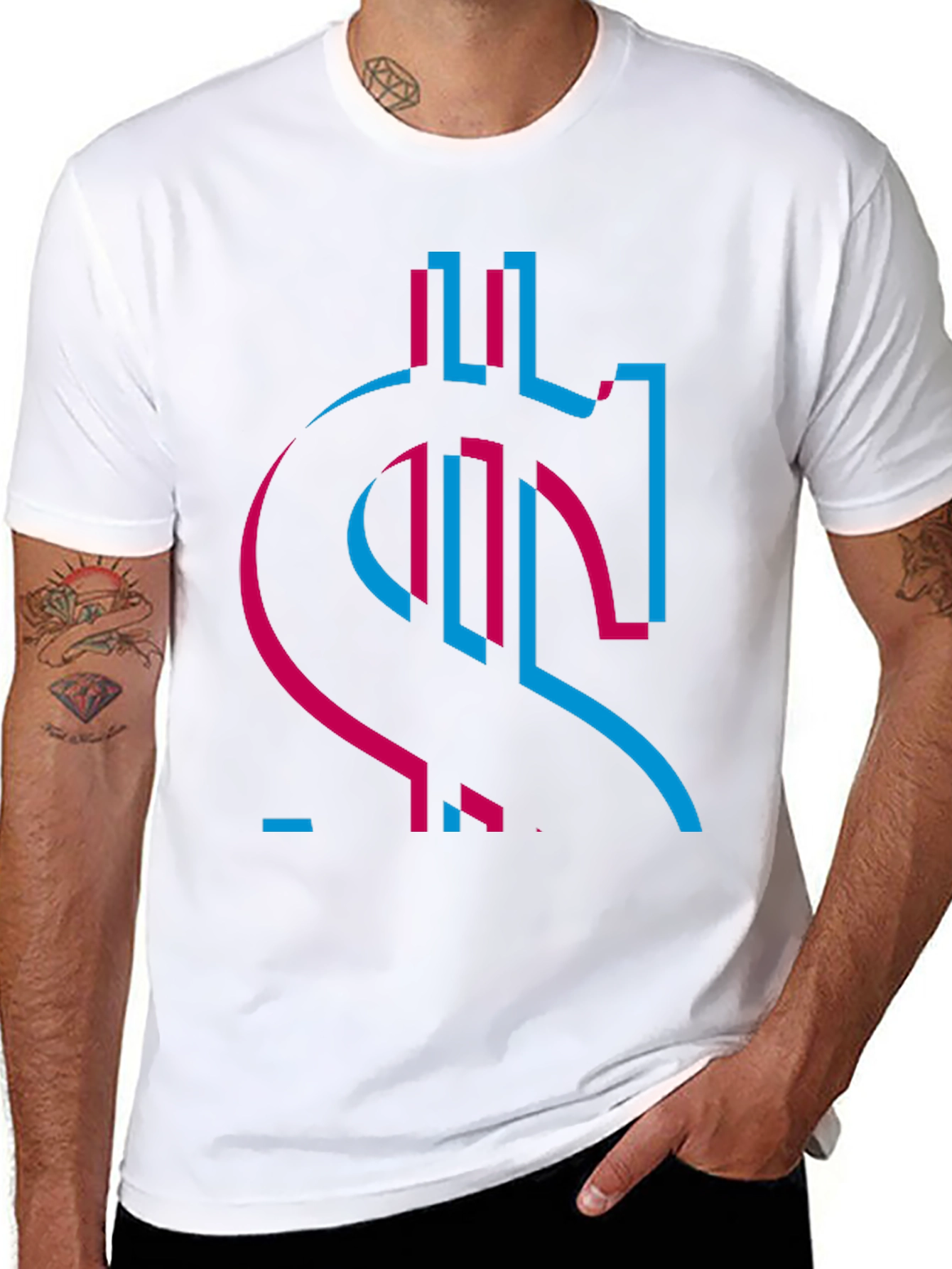 Dollar Sign Graphic T-Shirt - Stylish Design
