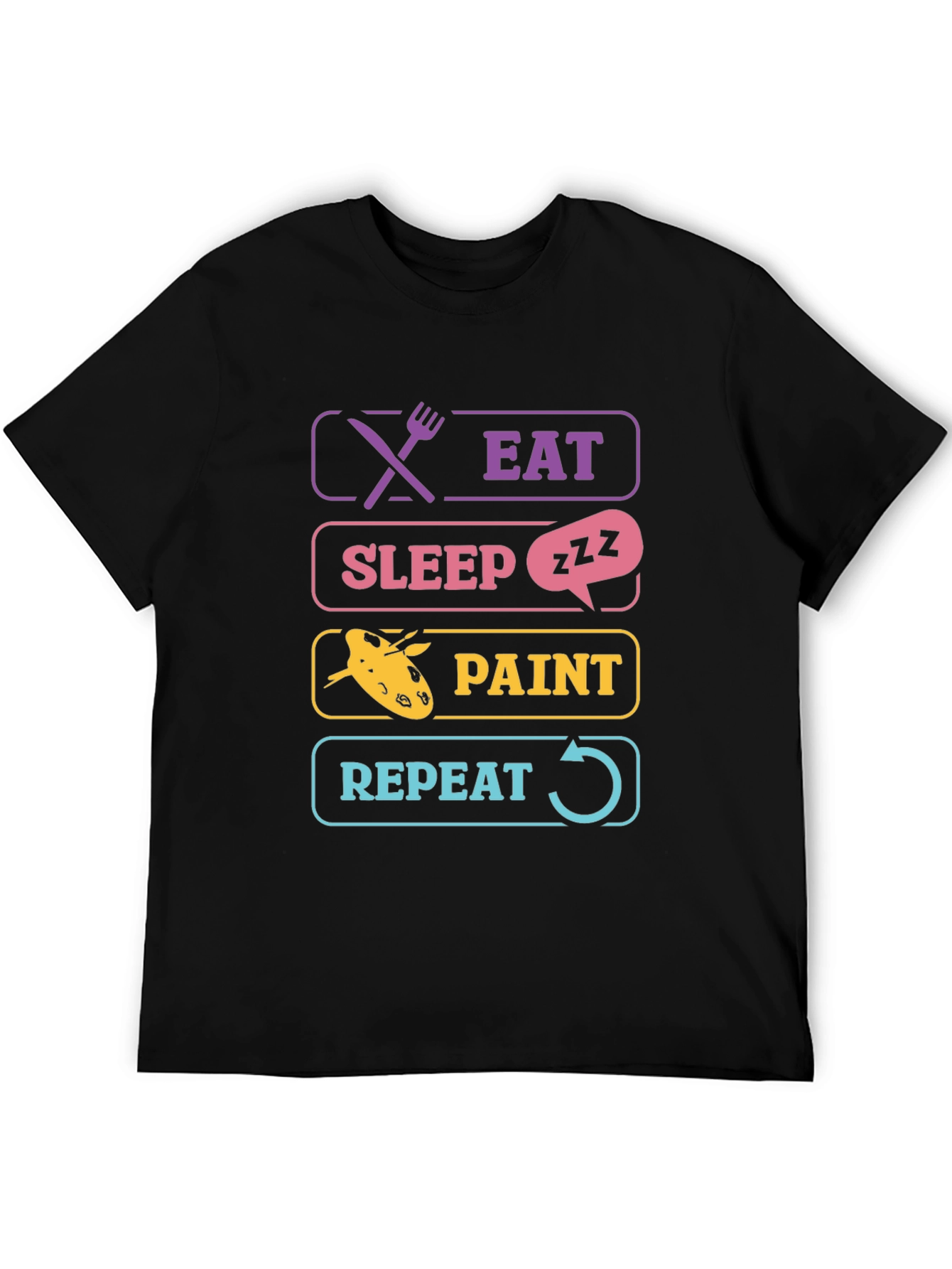 Eat Sleep Paint Repeat T-Shirt Artist Gift