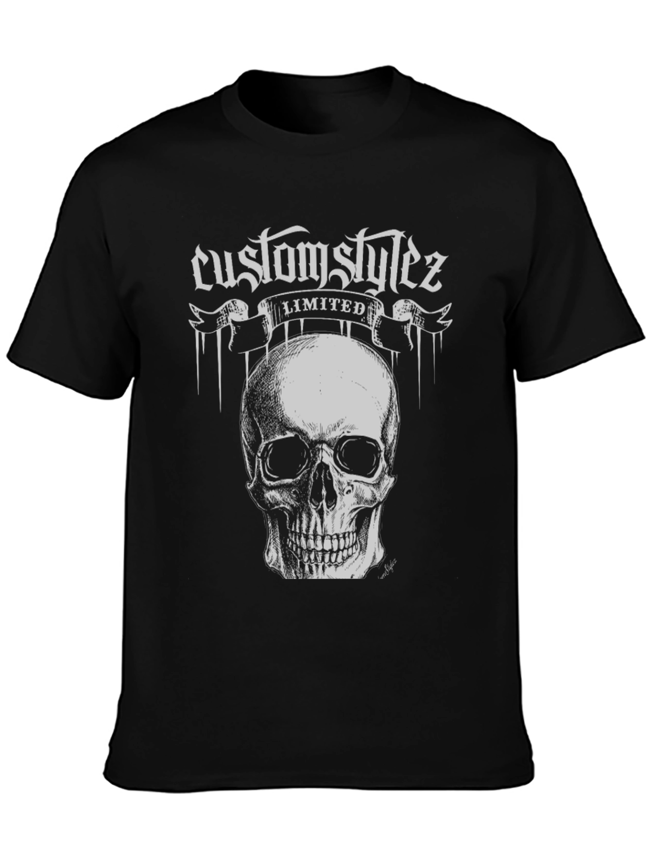 Customstylez Skull Graphic Tee