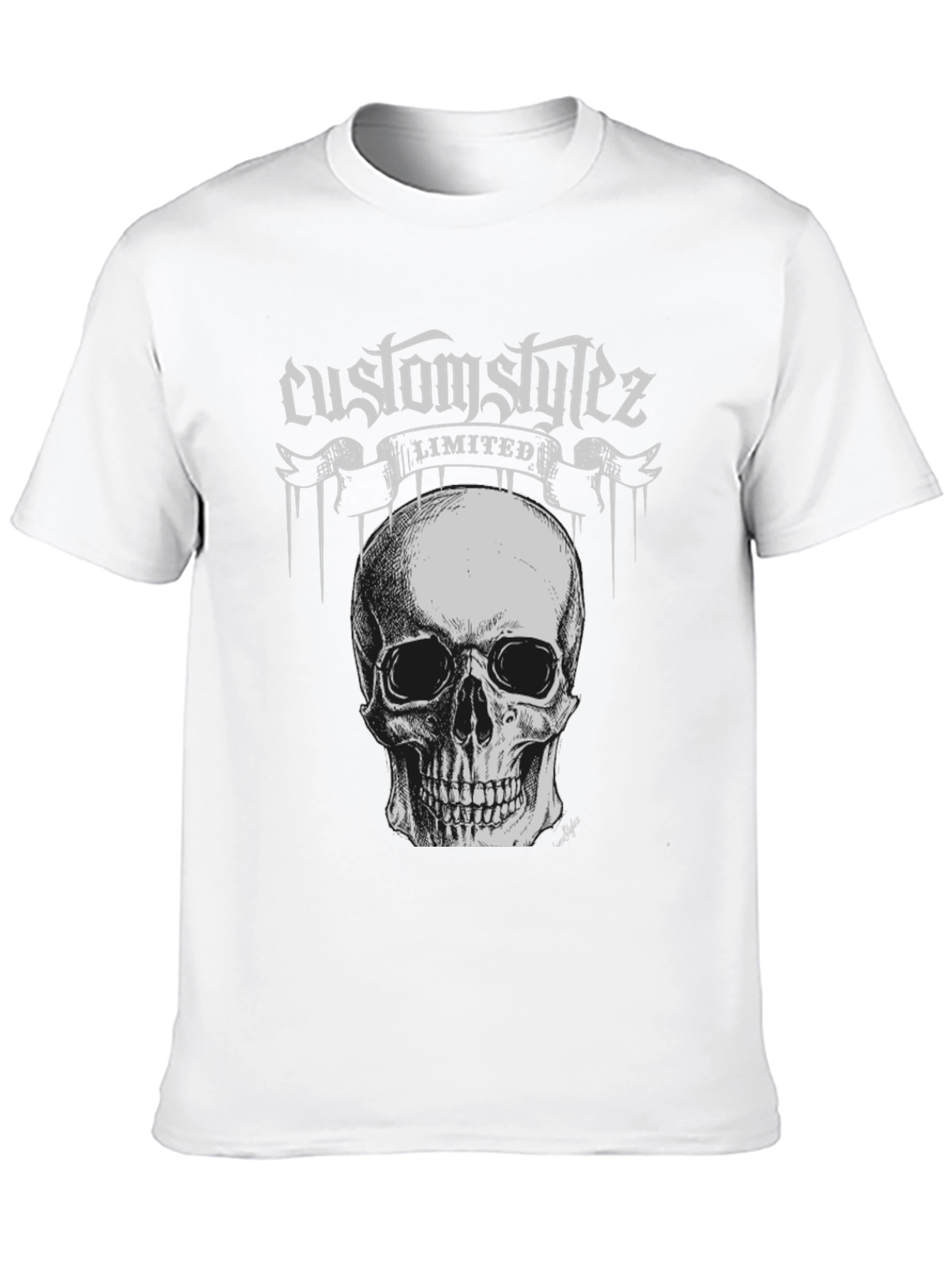 Customstylez Skull Graphic Tee