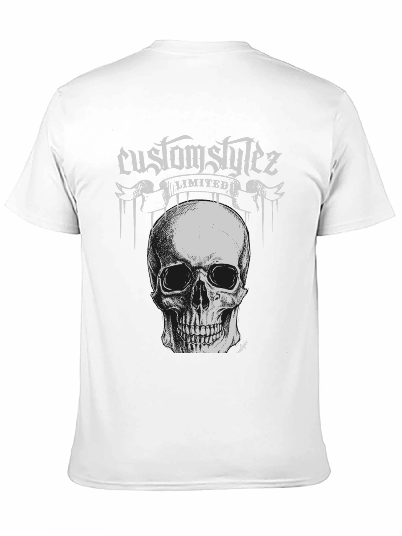 Customstylez Skull Graphic Tee