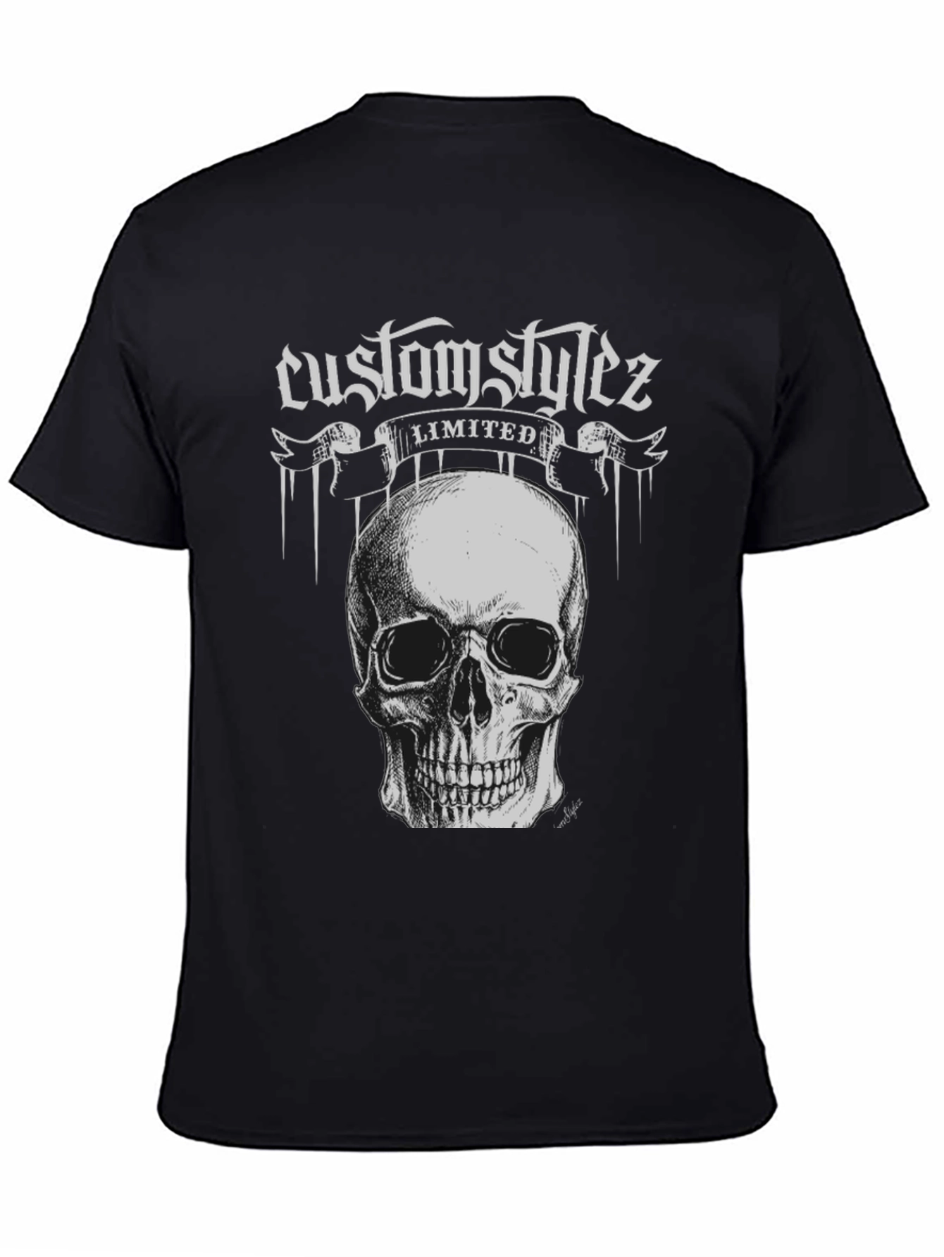 Customstylez Skull Graphic Tee
