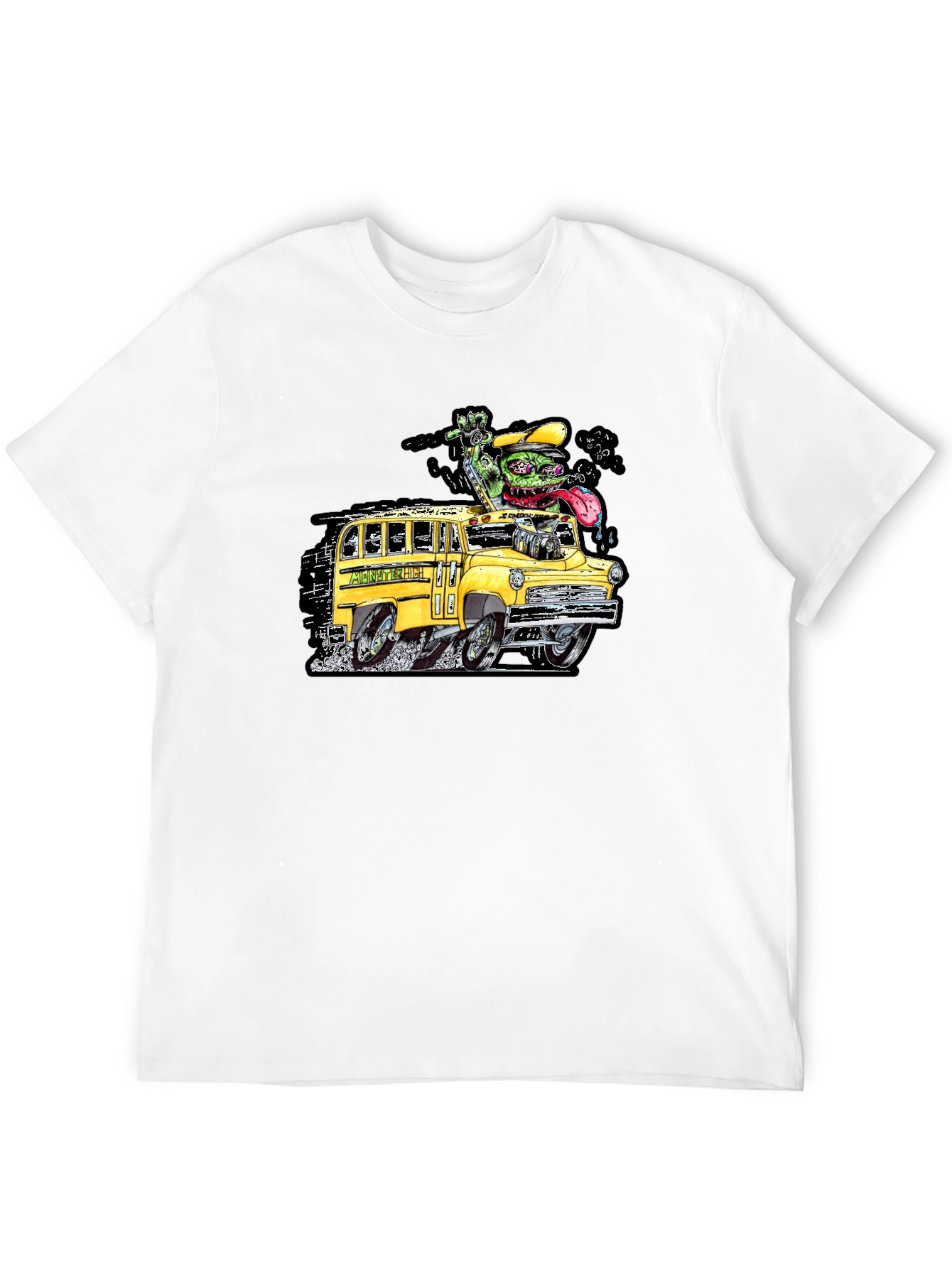 Monster School Bus Graphic T-Shirt