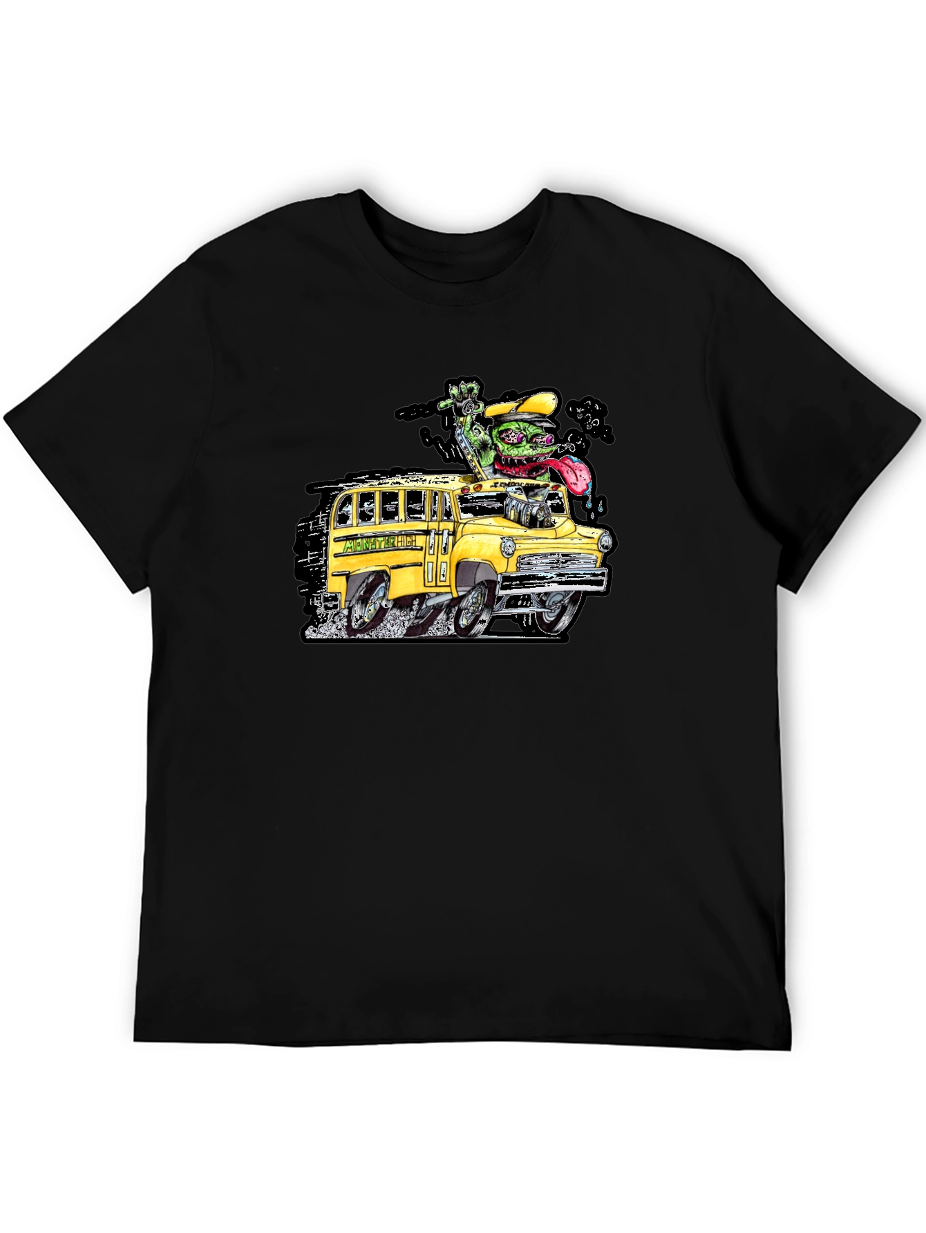 Monster School Bus Graphic T-Shirt