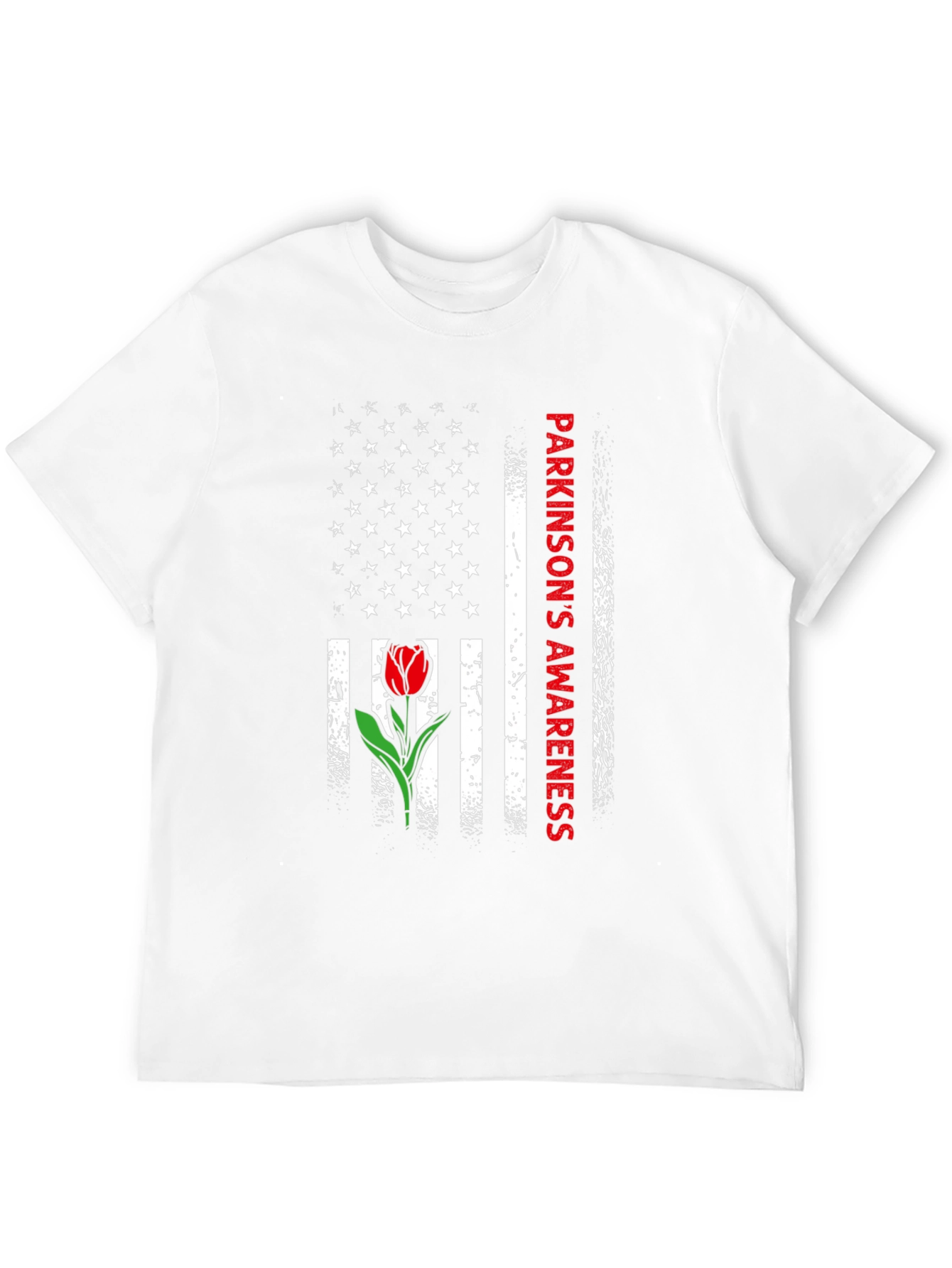 Parkinsons Awareness USA Flag Tulip T-Shirt