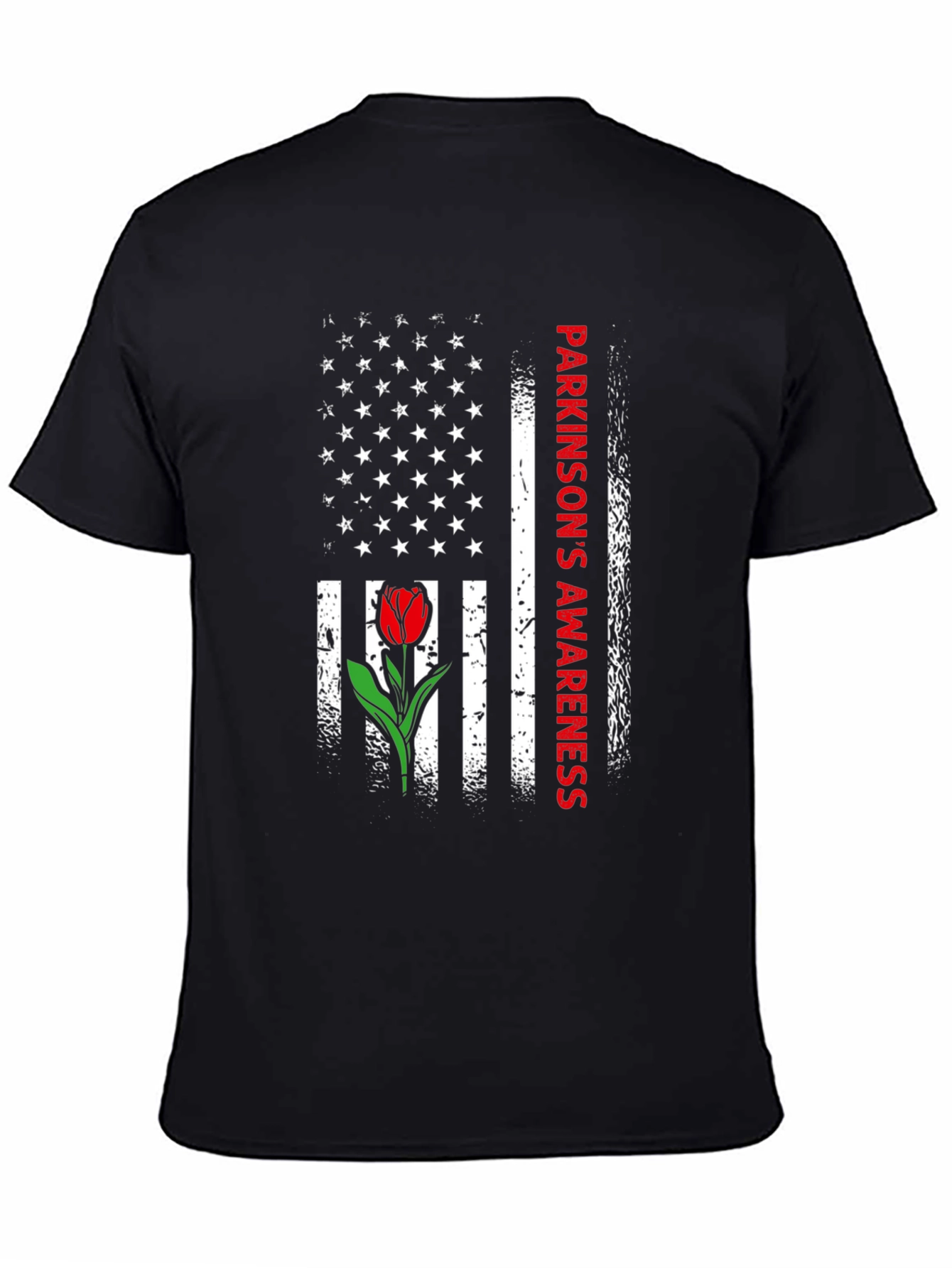 Parkinsons Awareness USA Flag Tulip T-Shirt