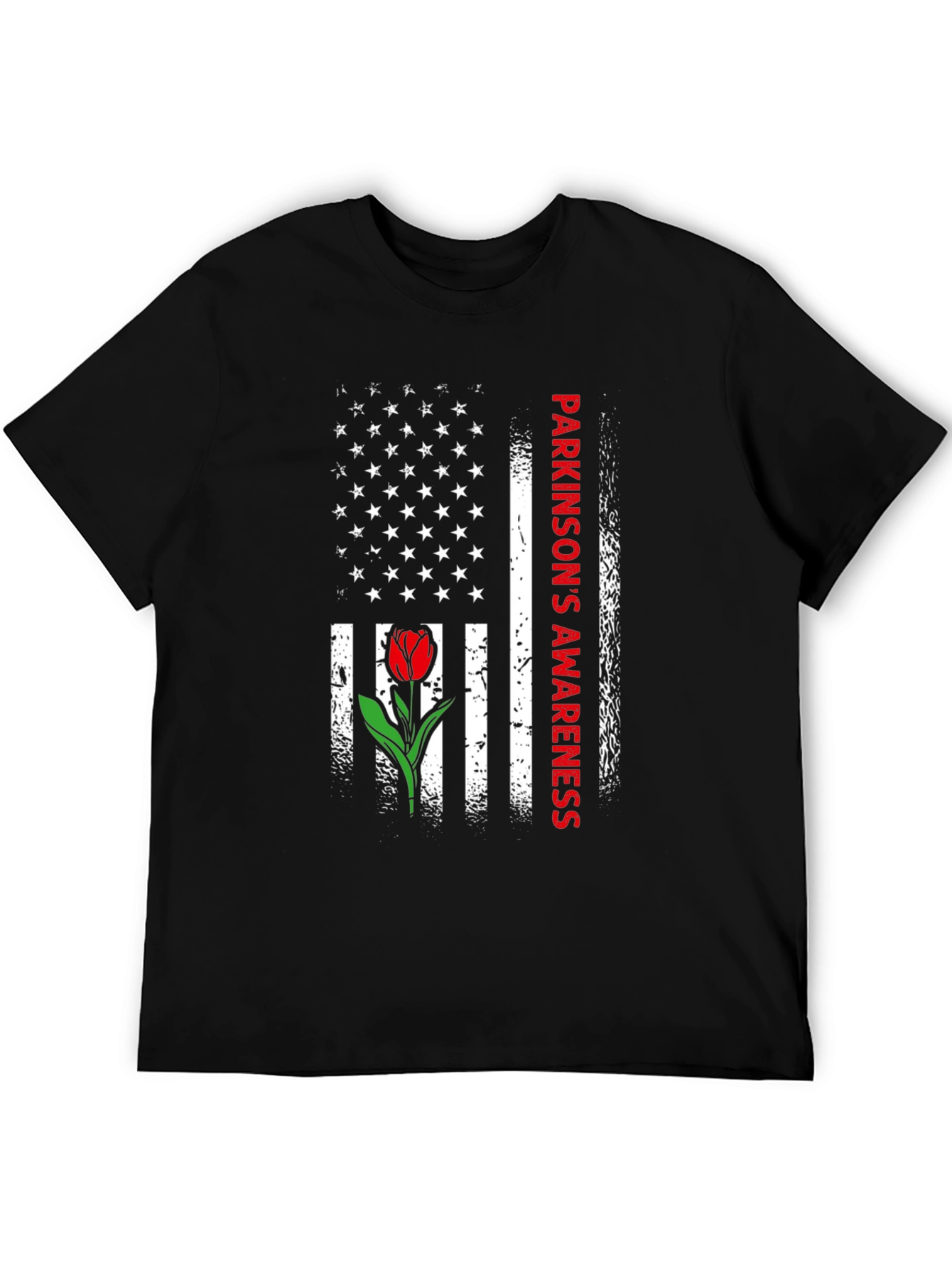 Parkinsons Awareness USA Flag Tulip T-Shirt