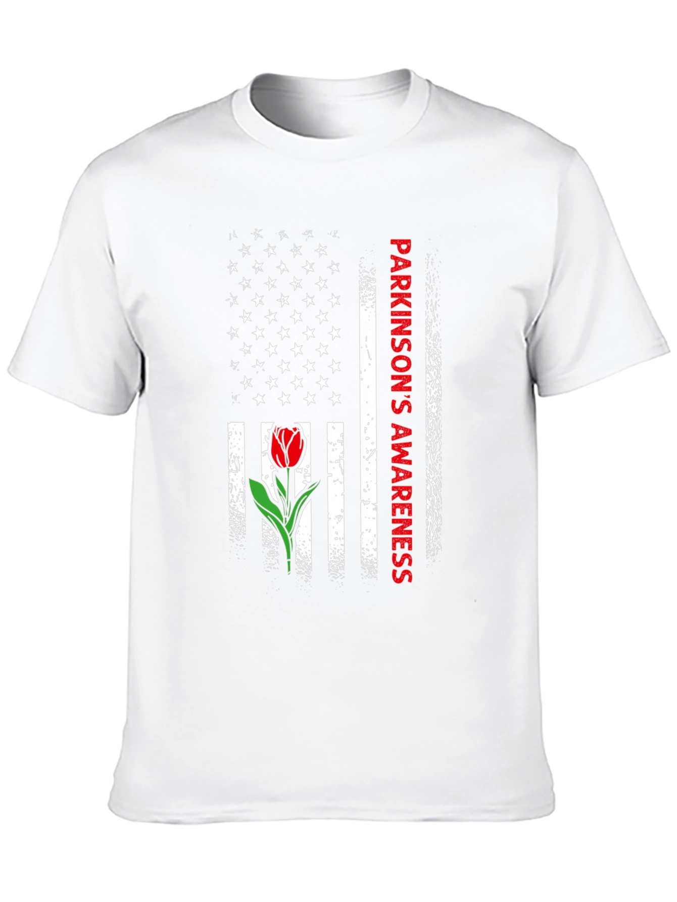 Parkinsons Awareness USA Flag Tulip T-Shirt