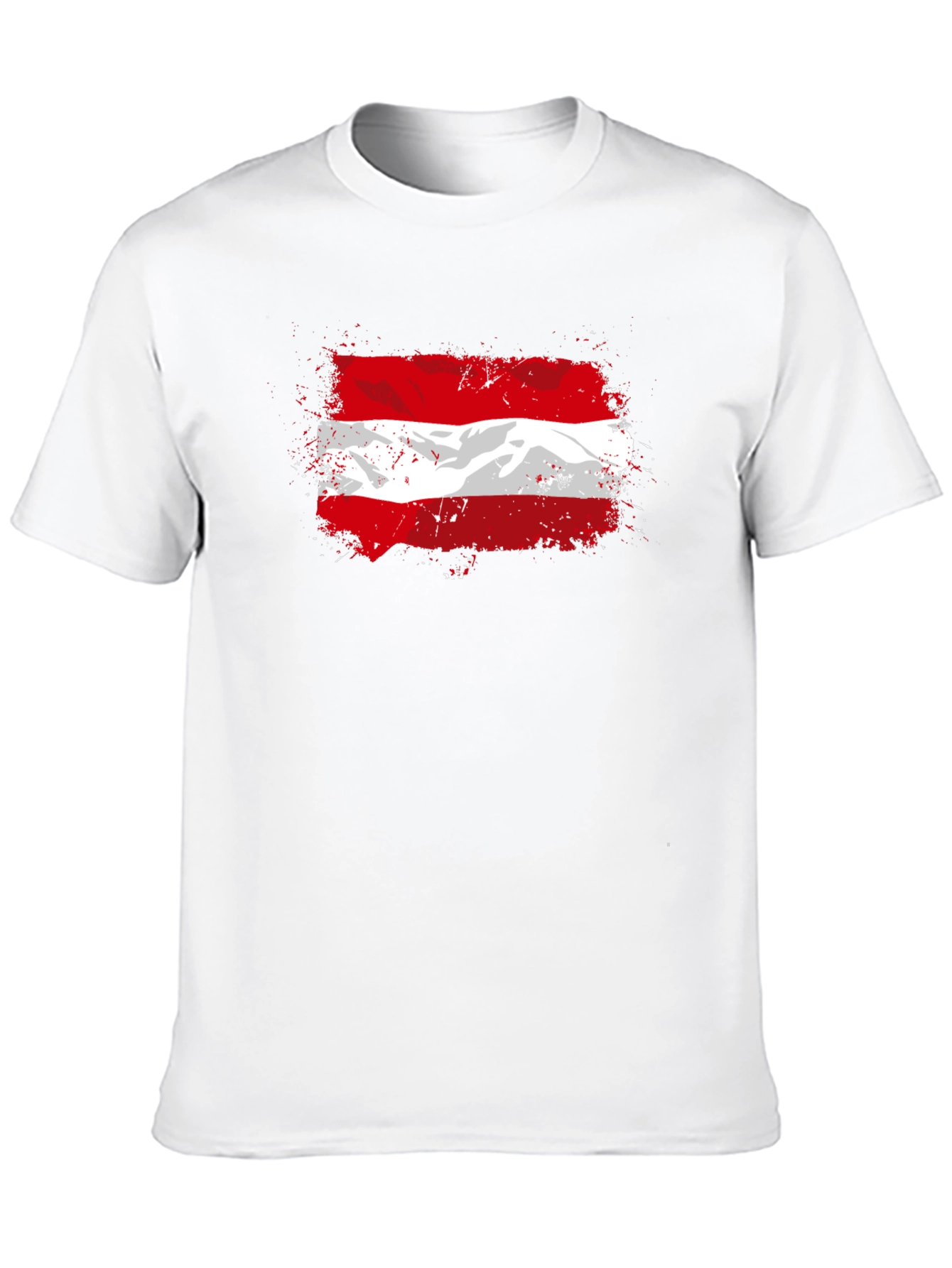 Austrian Flag T-Shirt - Grunge Style Graphic Tee