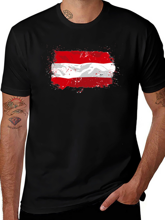 Austrian Flag T-Shirt - Grunge Style Graphic Tee