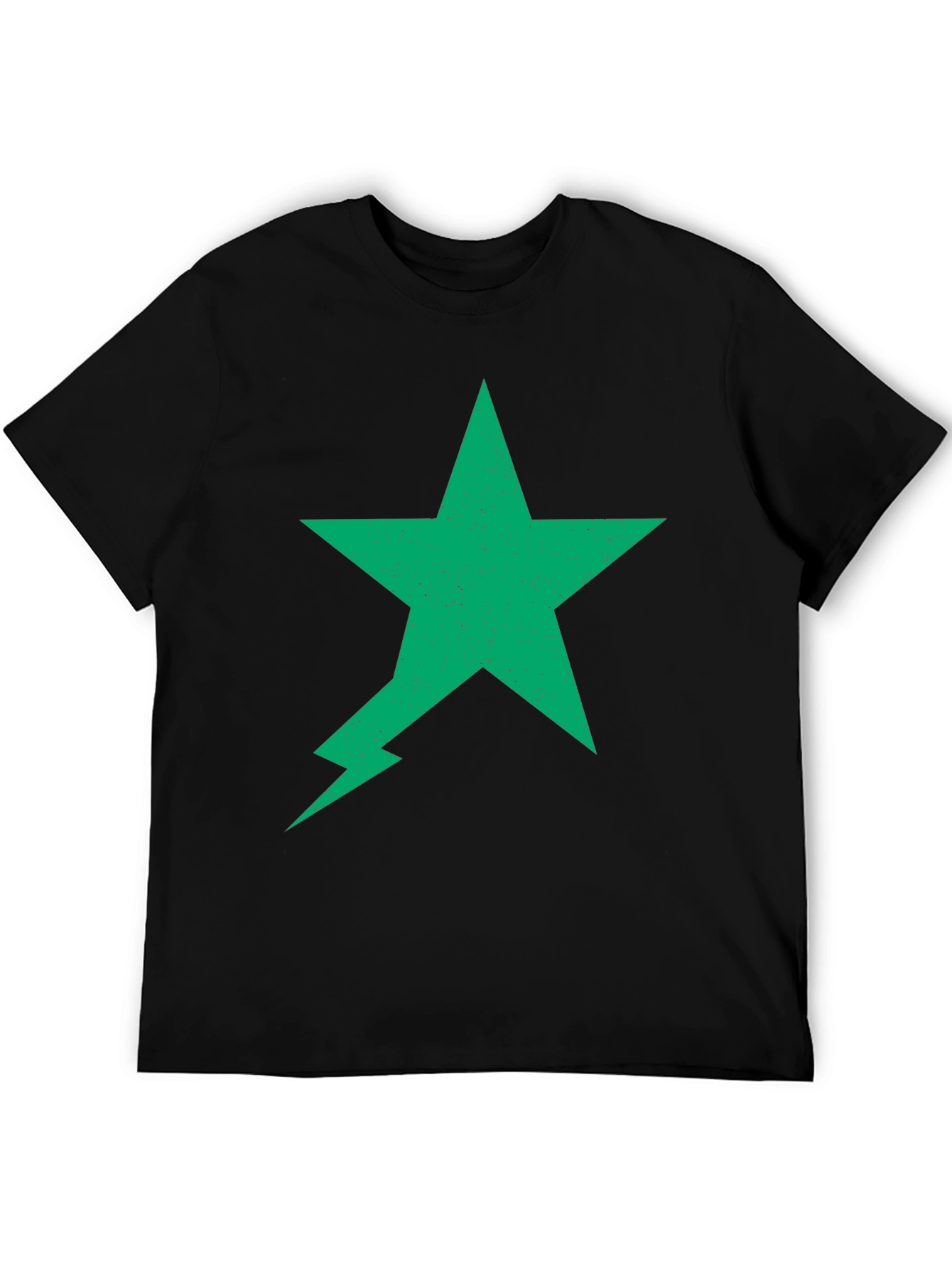 Green Star Lightning Bolt Black Tee