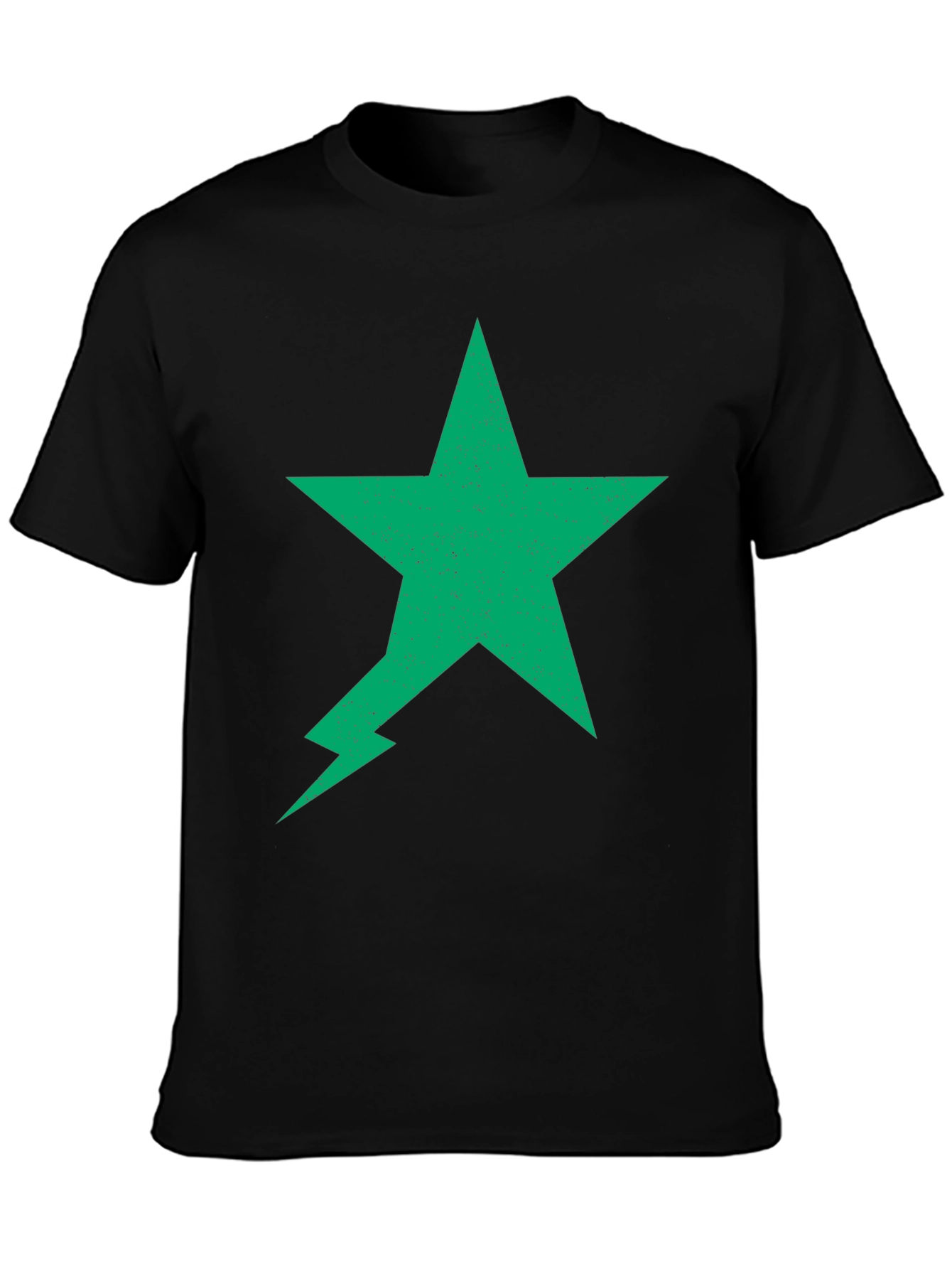 Green Star Lightning Bolt Black Tee