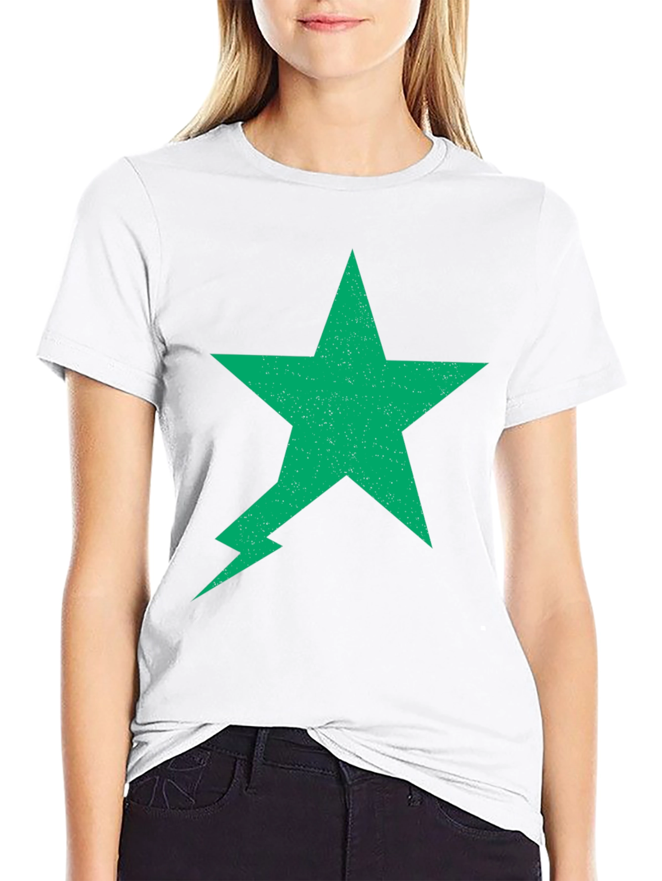 Green Star Lightning Bolt Black Tee