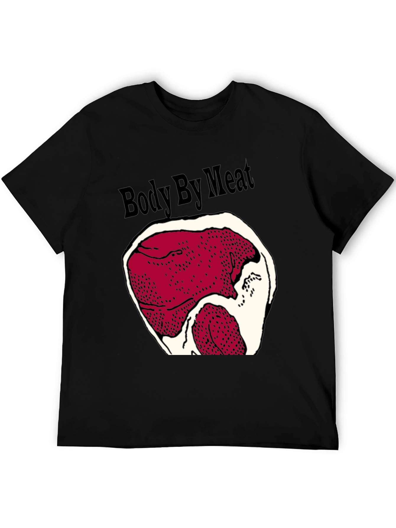 Body By Meat Graphic Black T-Shirt