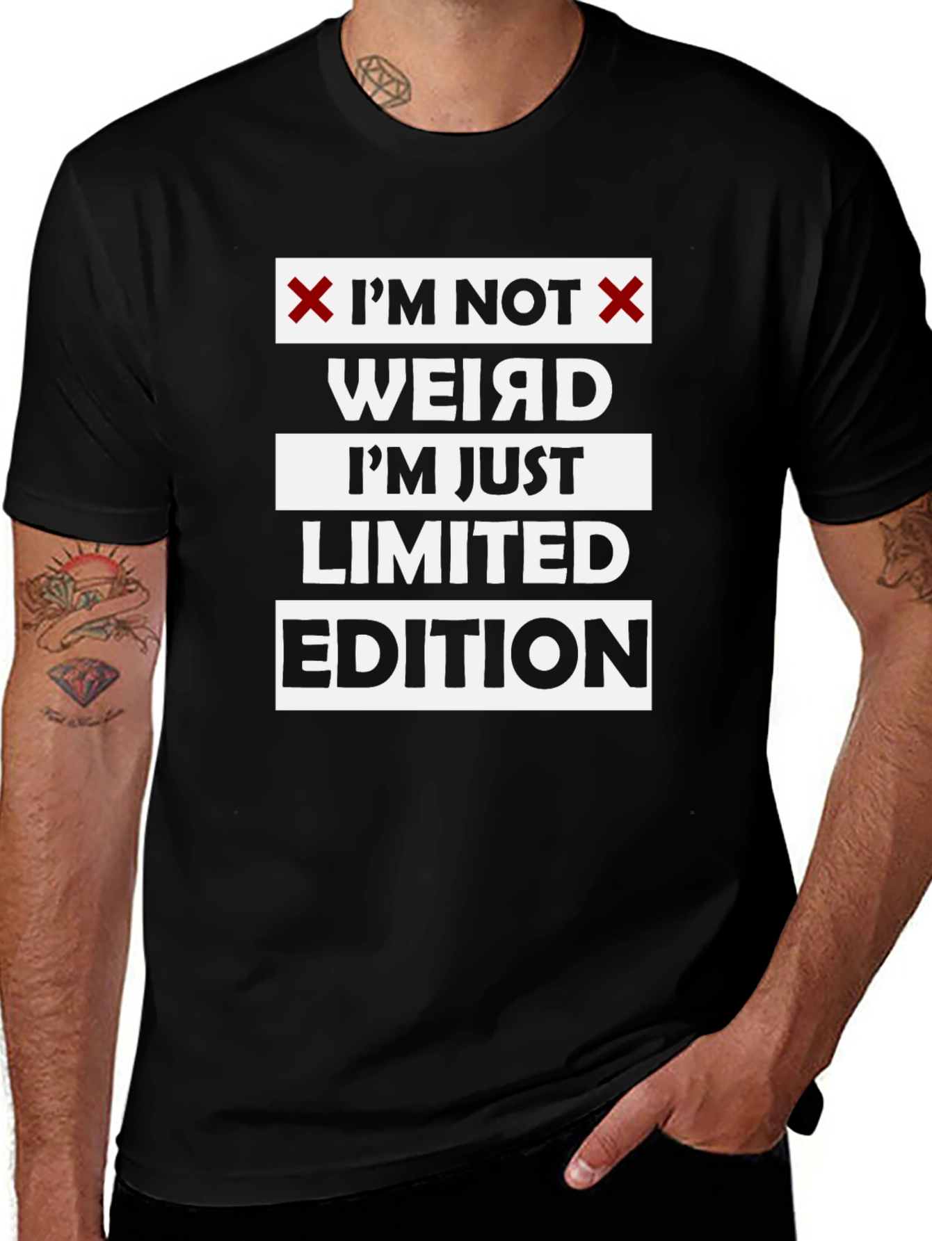 Im Not Weird Limited Edition Black Graphic T-Shirt