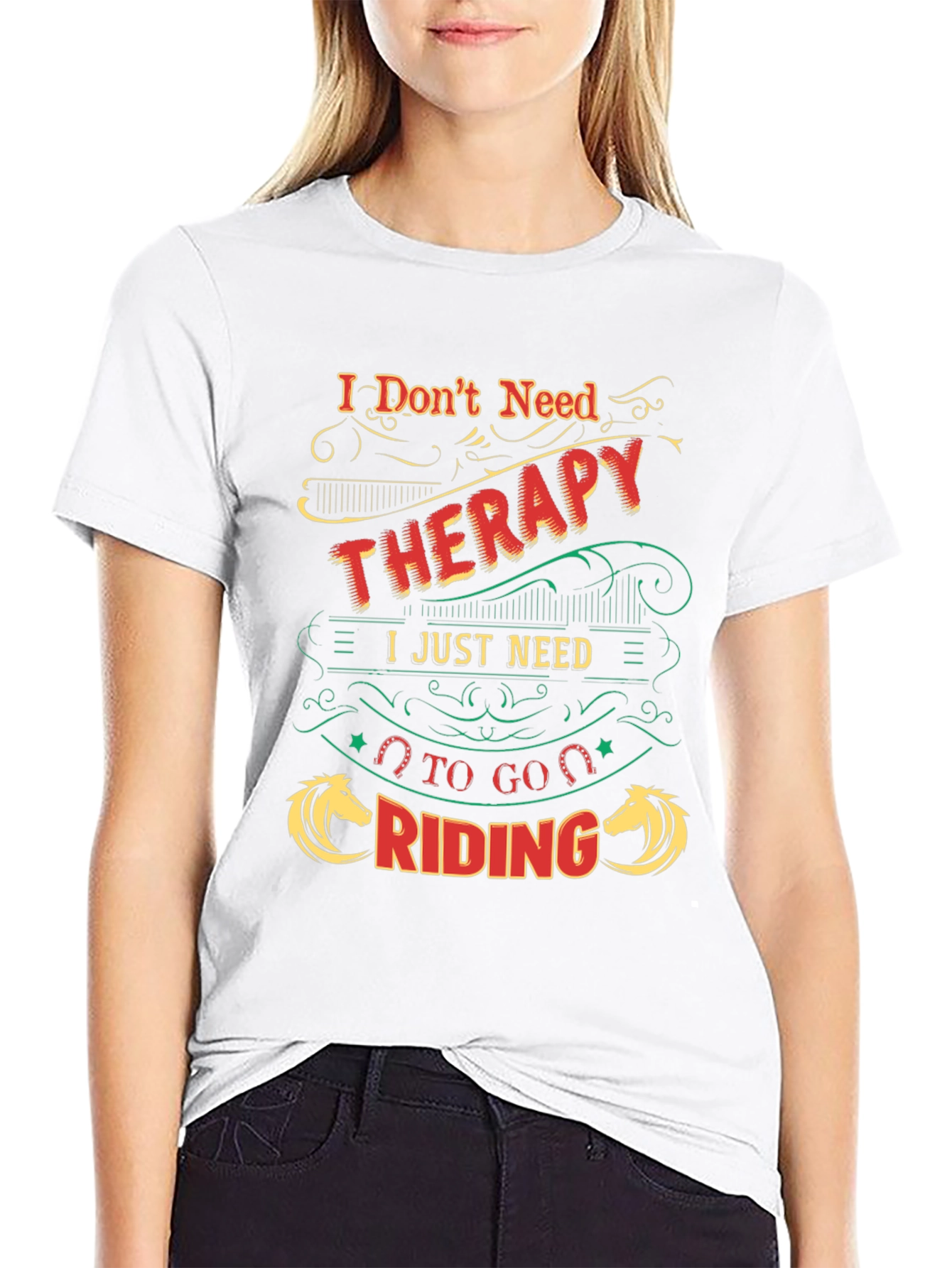 Therapy Riding T-Shirt - Horse Lover Tee