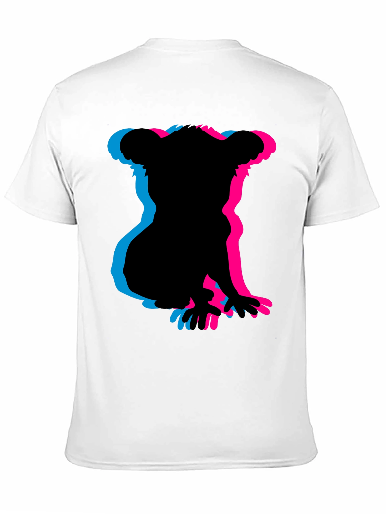 Koala 3D Silhouette Black Graphic Tee