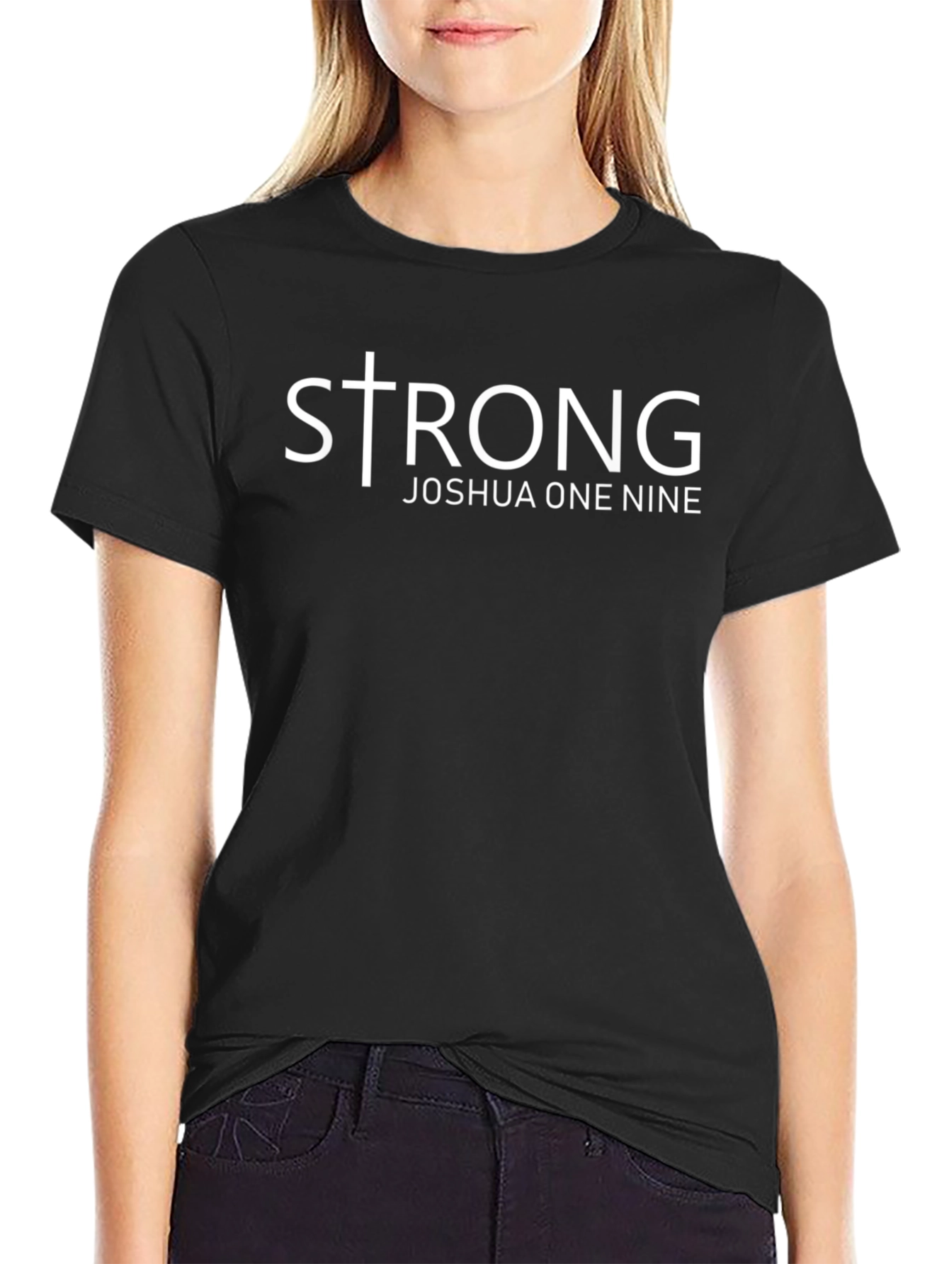Strong Joshua 1:9 Graphic Tee - Faith-Based T-Shirt