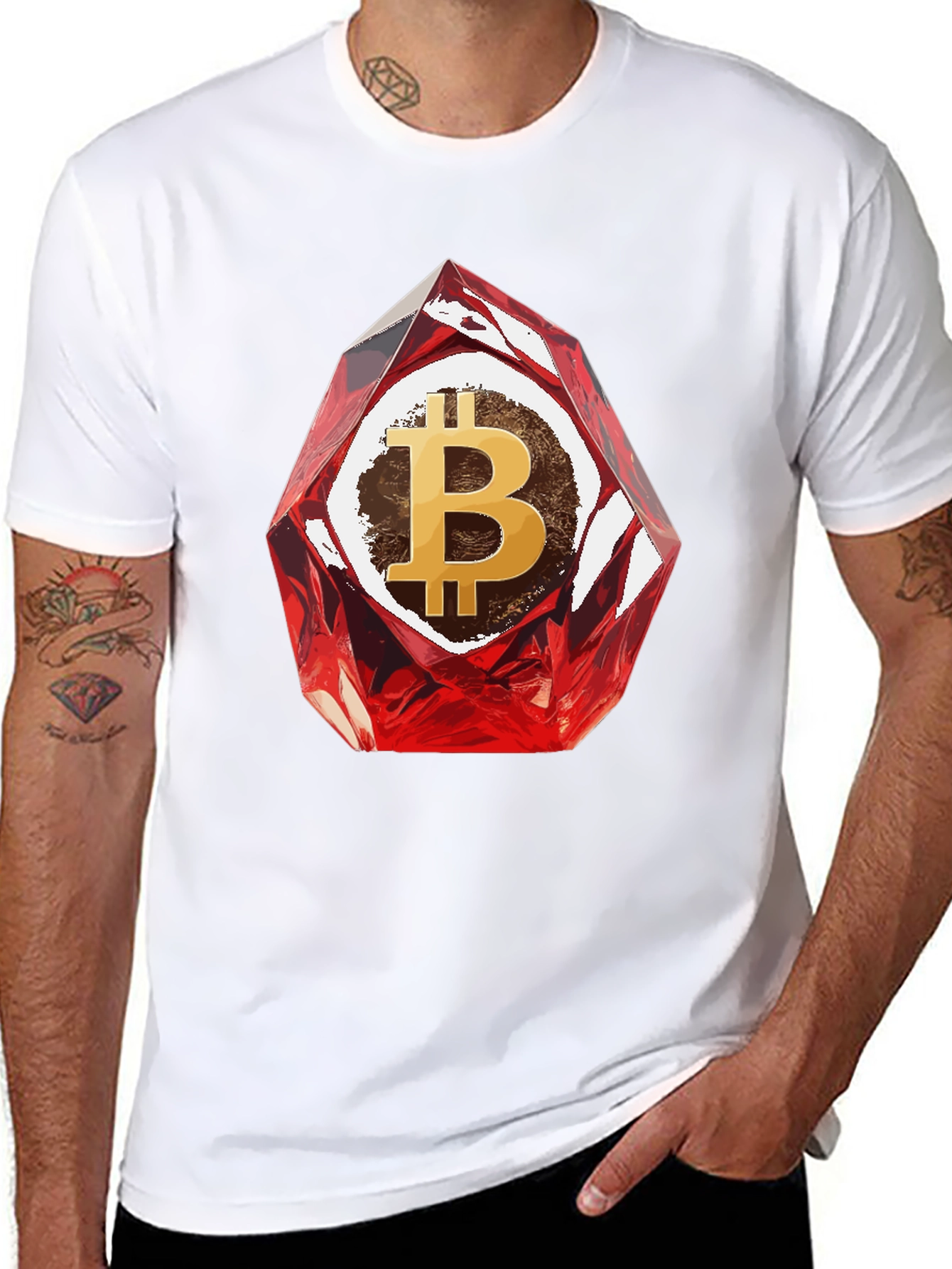 Bitcoin Gemstone Graphic Tee - Crypto Fashion