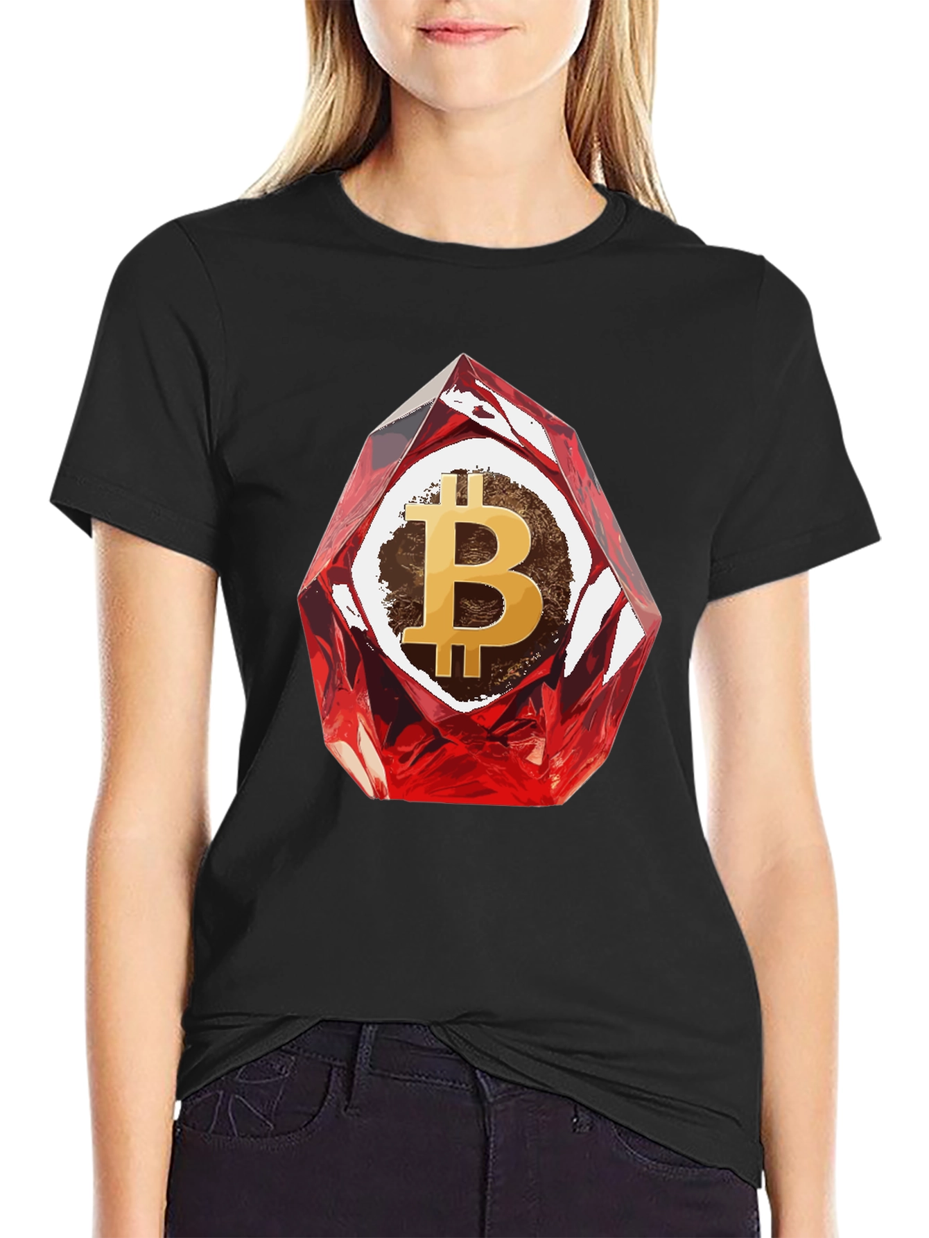 Bitcoin Gemstone Graphic Tee - Crypto Fashion