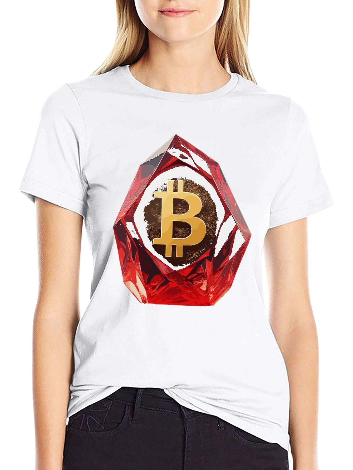 Bitcoin Gemstone Graphic Tee - Crypto Fashion