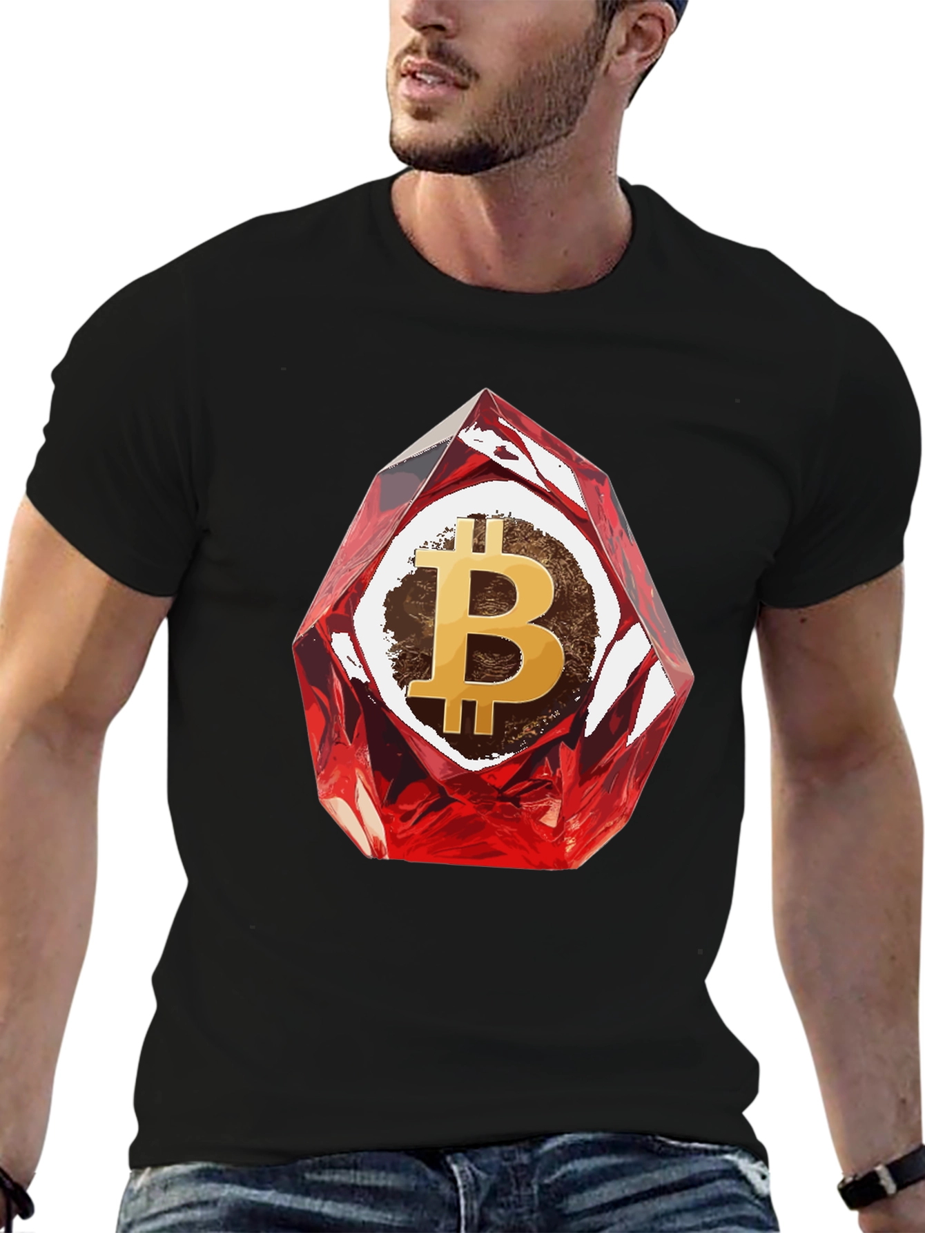 Bitcoin Gemstone Graphic Tee - Crypto Fashion