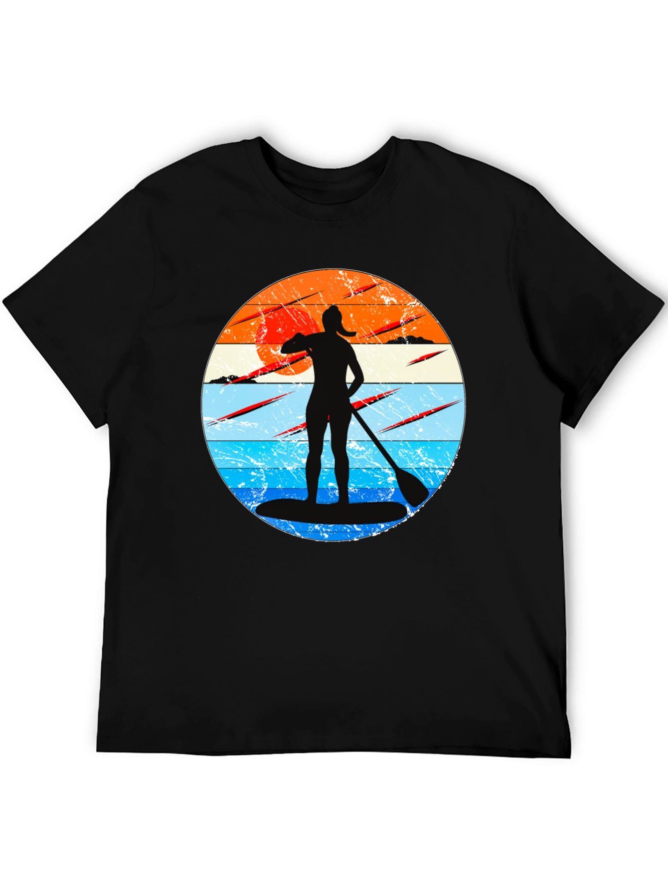 Paddleboarder Sunset Graphic Tee