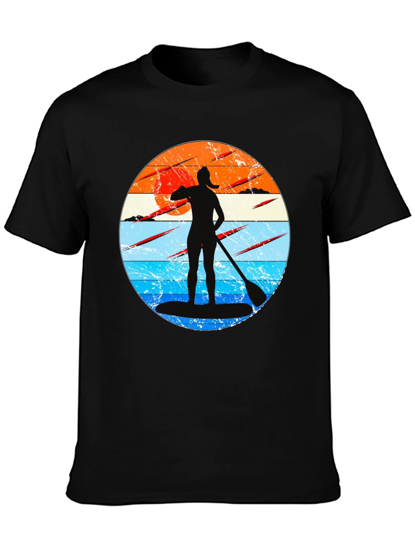 Paddleboarder Sunset Graphic Tee