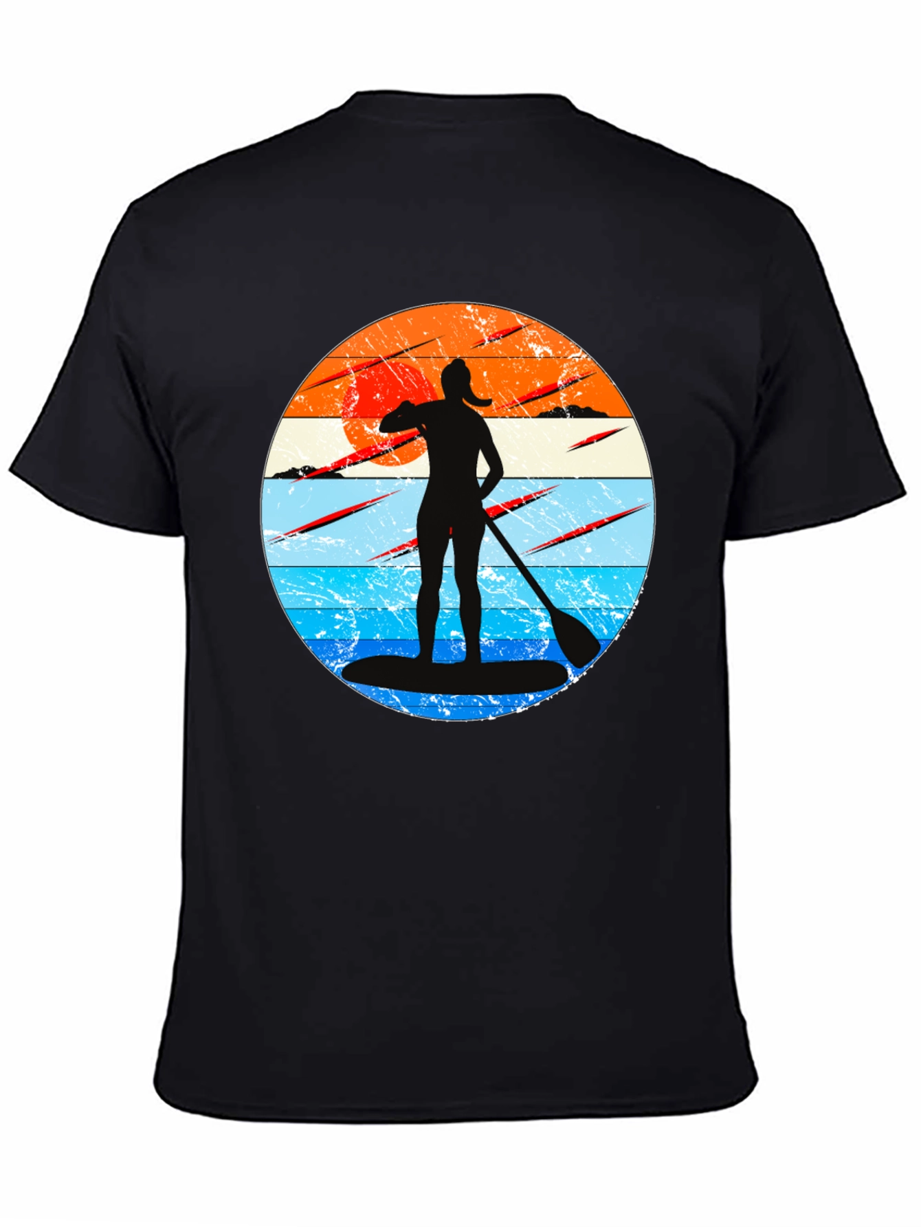 Paddleboarder Sunset Graphic Tee