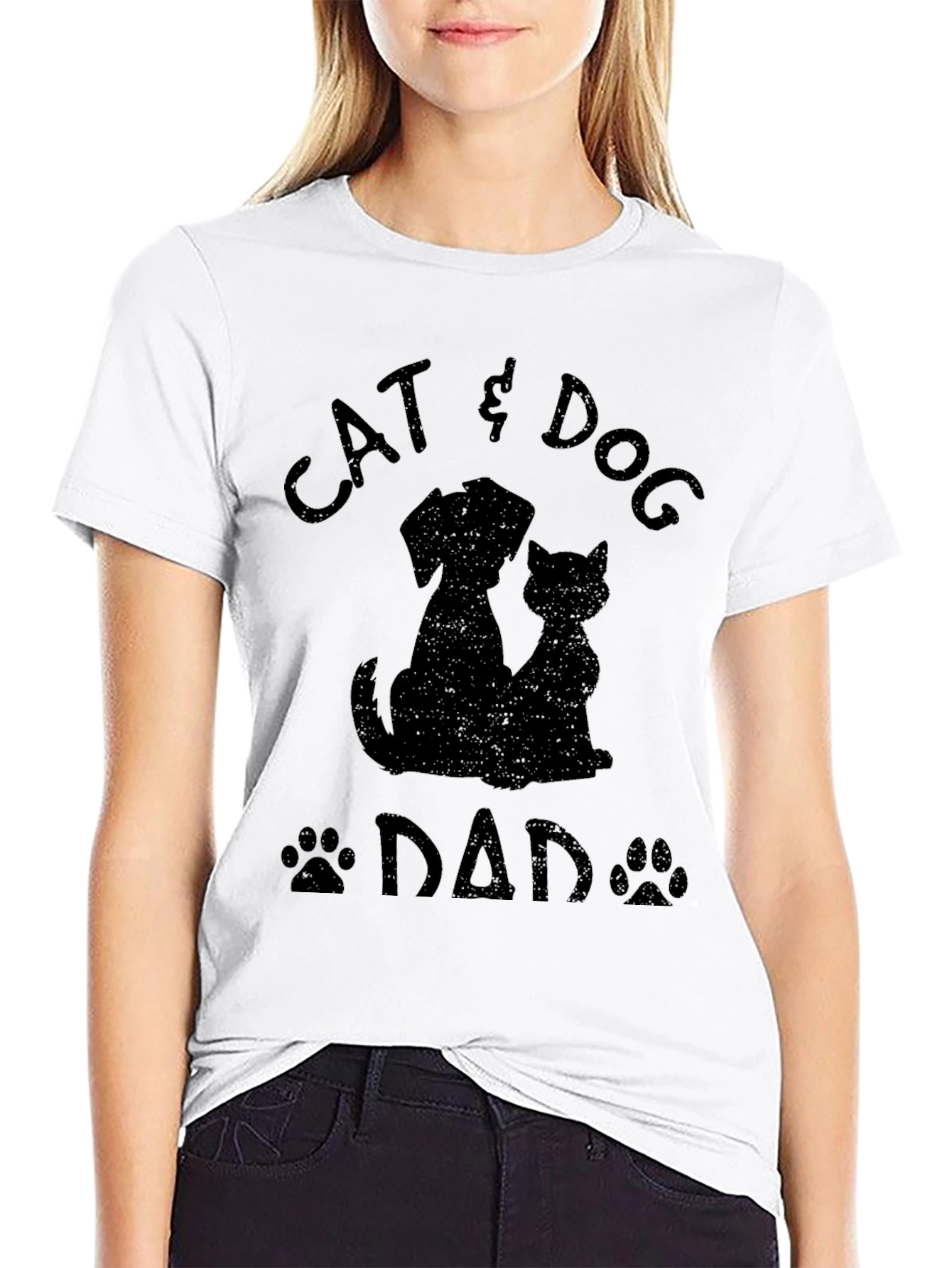 Cat & Dog Dad T-Shirt - Pet Lover Tee