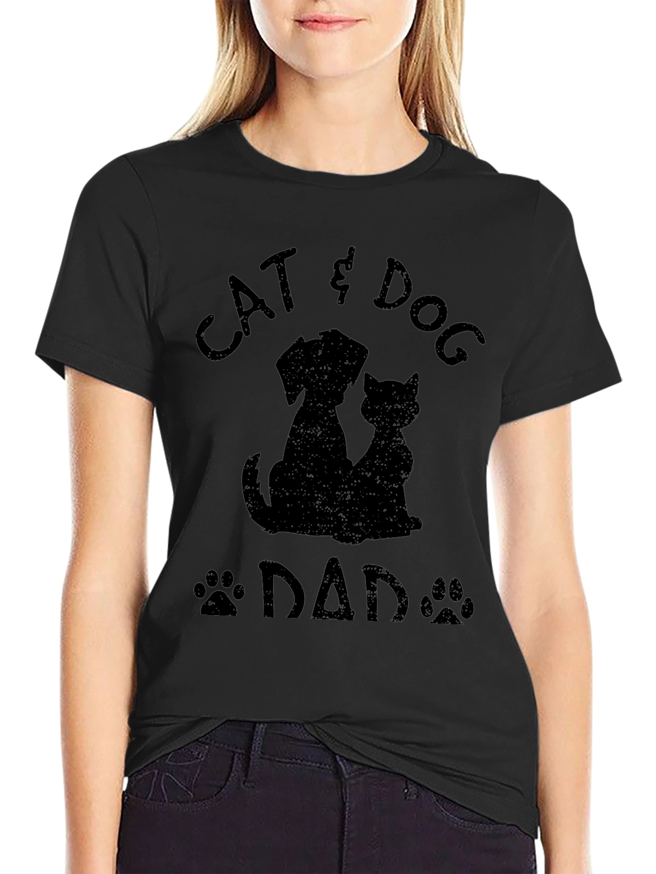 Cat & Dog Dad T-Shirt - Pet Lover Tee