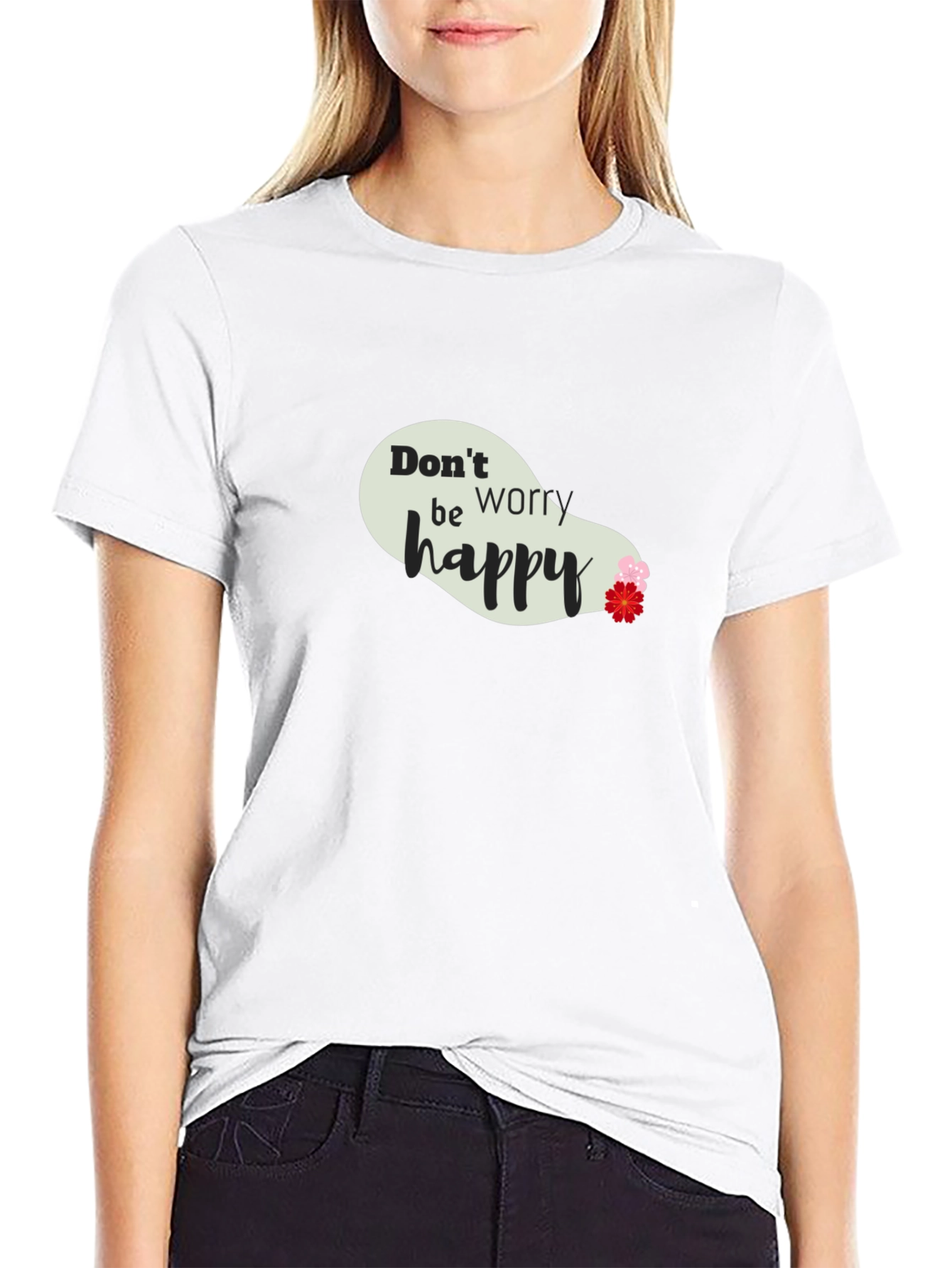 Dont Worry Be Happy Black T-Shirt