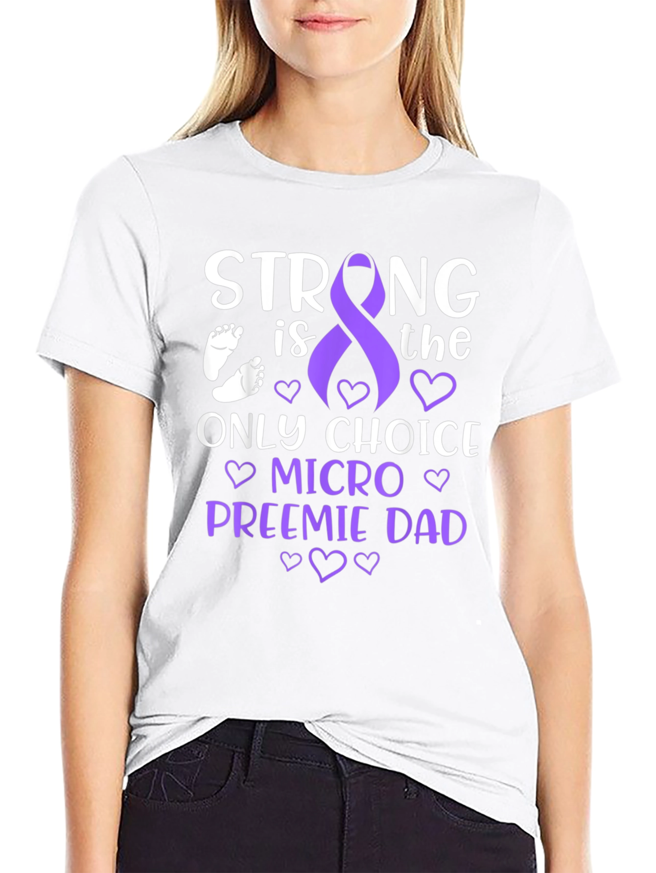 Strong Micro Preemie Dad T-Shirt