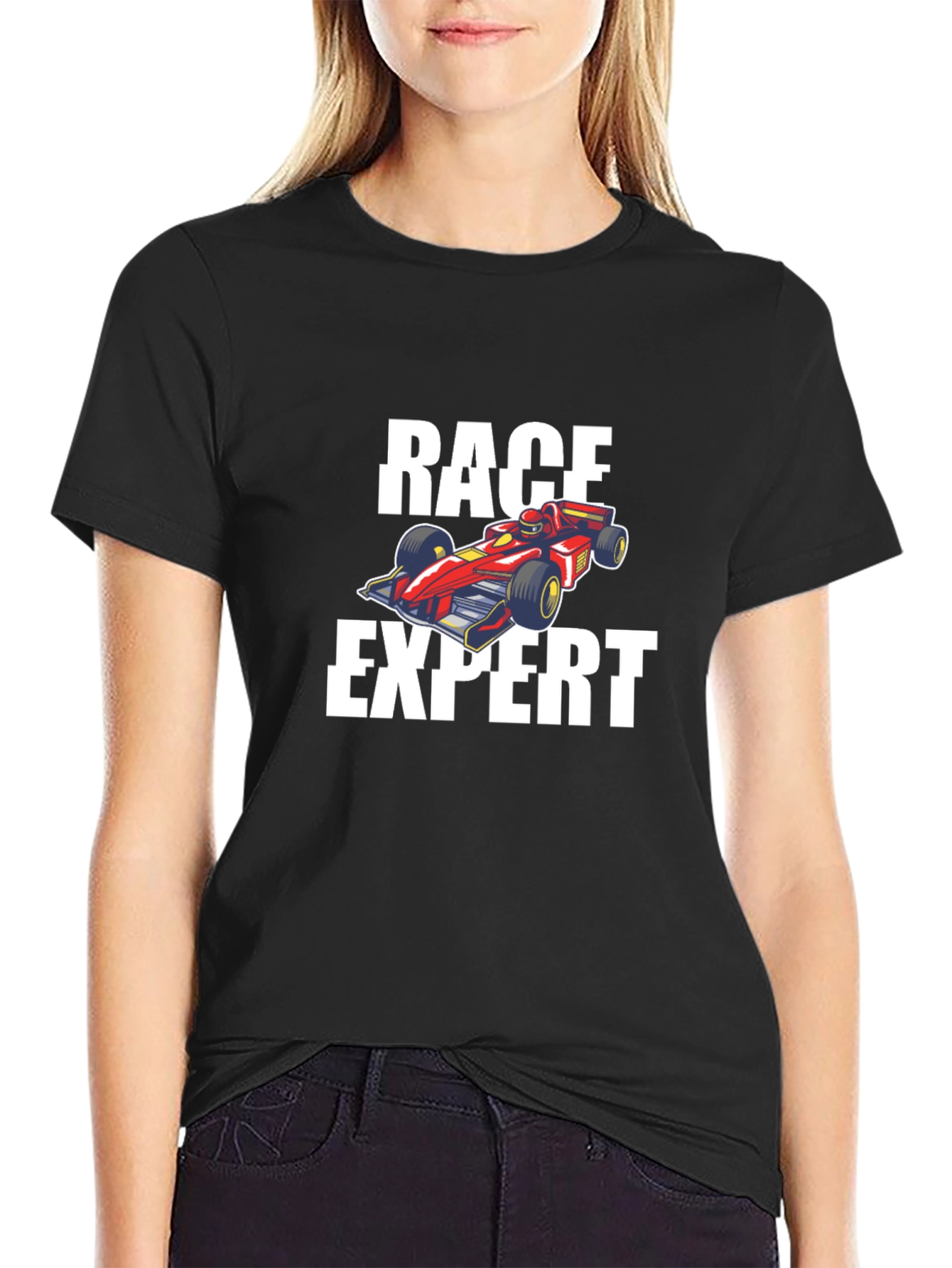 Race Expert Graphic T-Shirt - Black Cotton Tee