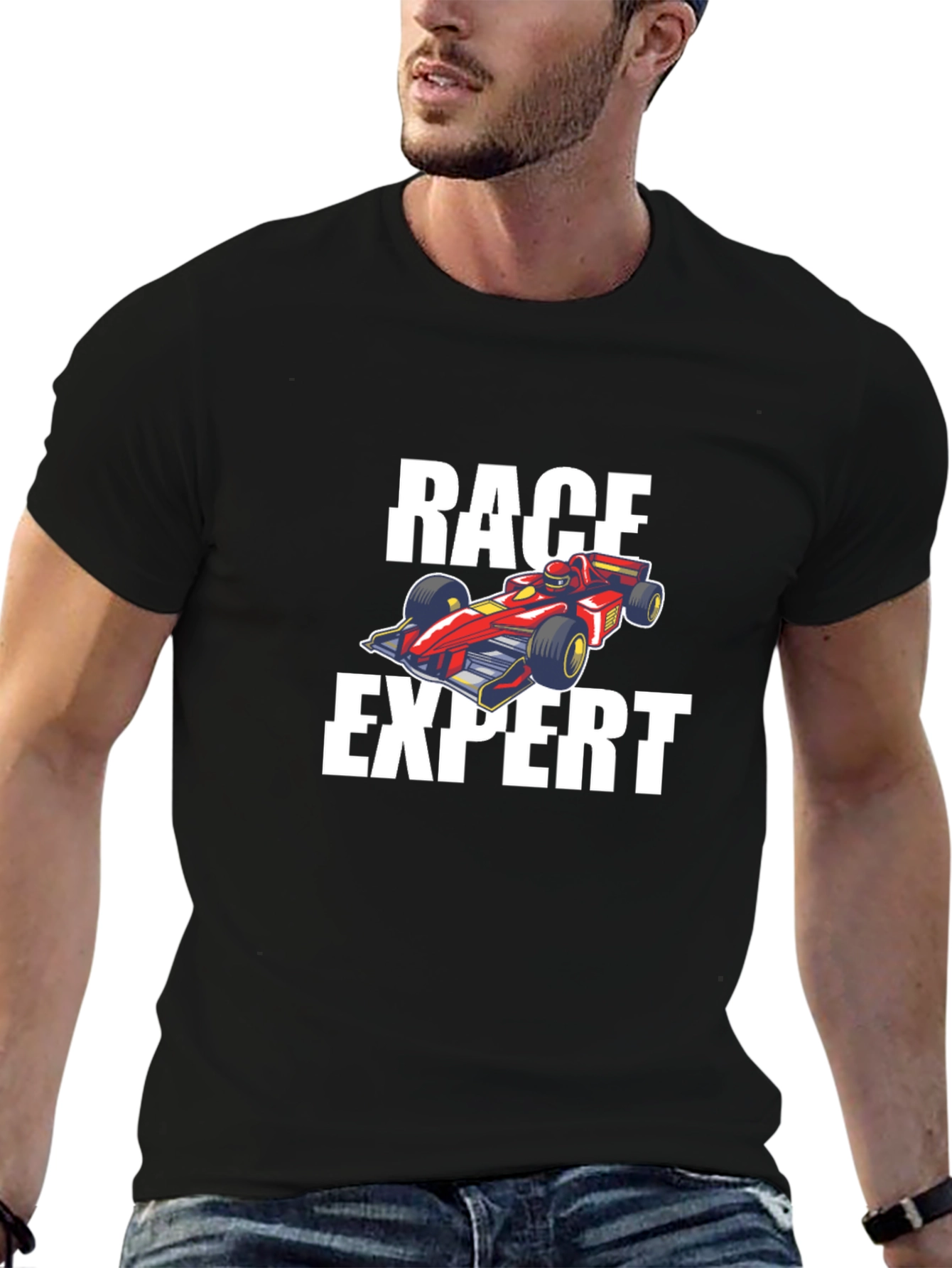 Race Expert Graphic T-Shirt - Black Cotton Tee