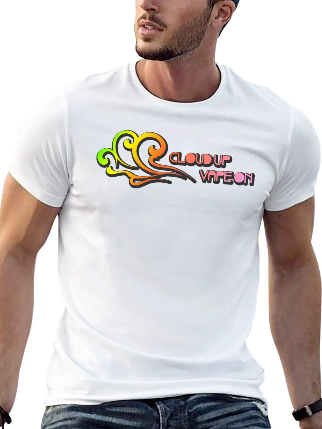 Cloud Up Vape On Graphic T-Shirt - Black