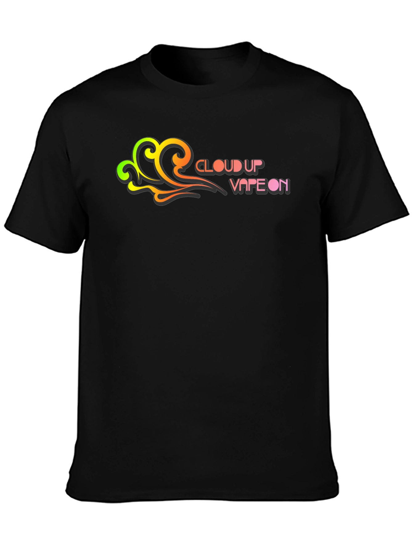 Cloud Up Vape On Graphic T-Shirt - Black
