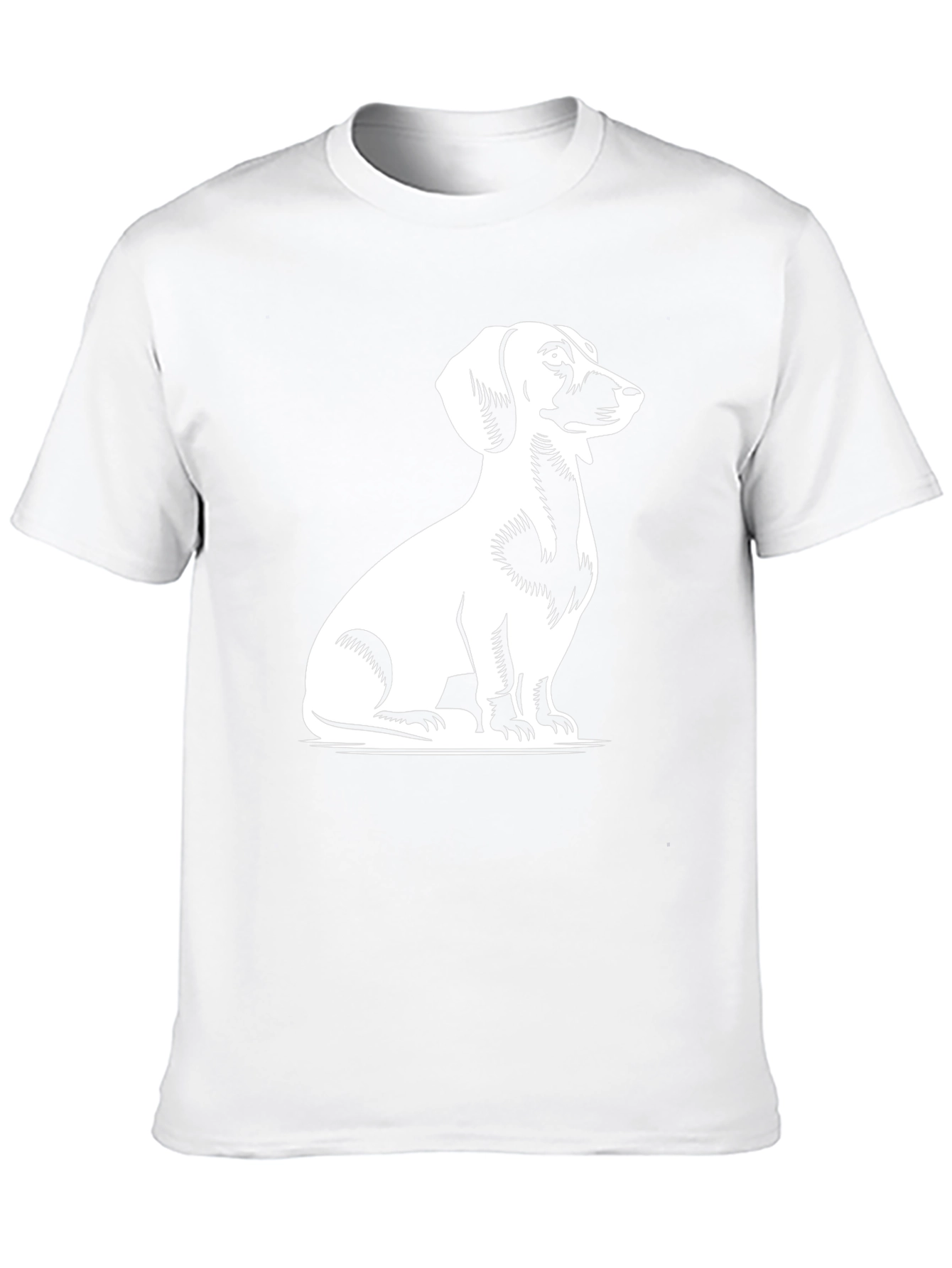Dachshund Dog Graphic Tee - Black Cotton Shirt