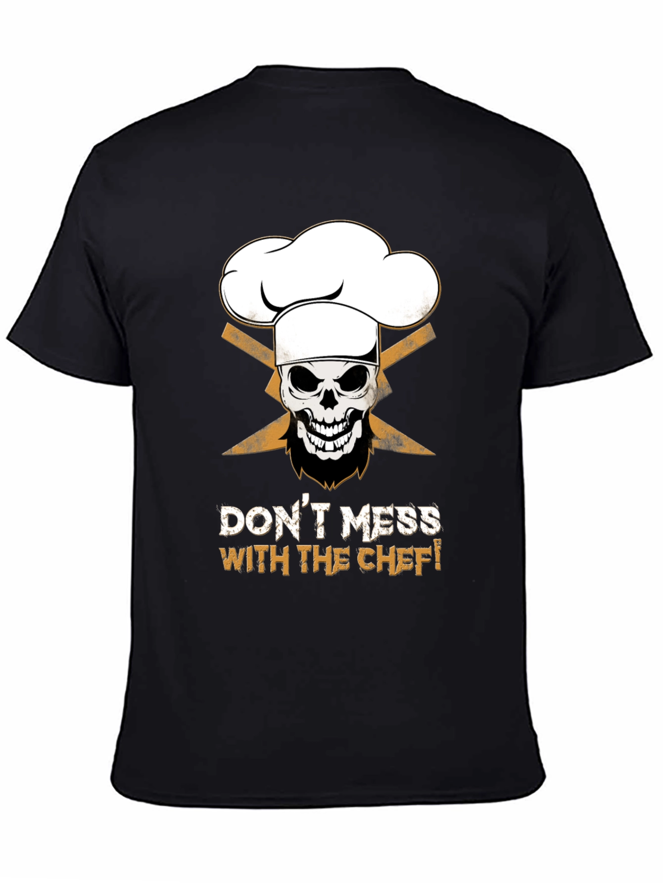 Dont Mess With The Chef Skull Graphic T-Shirt