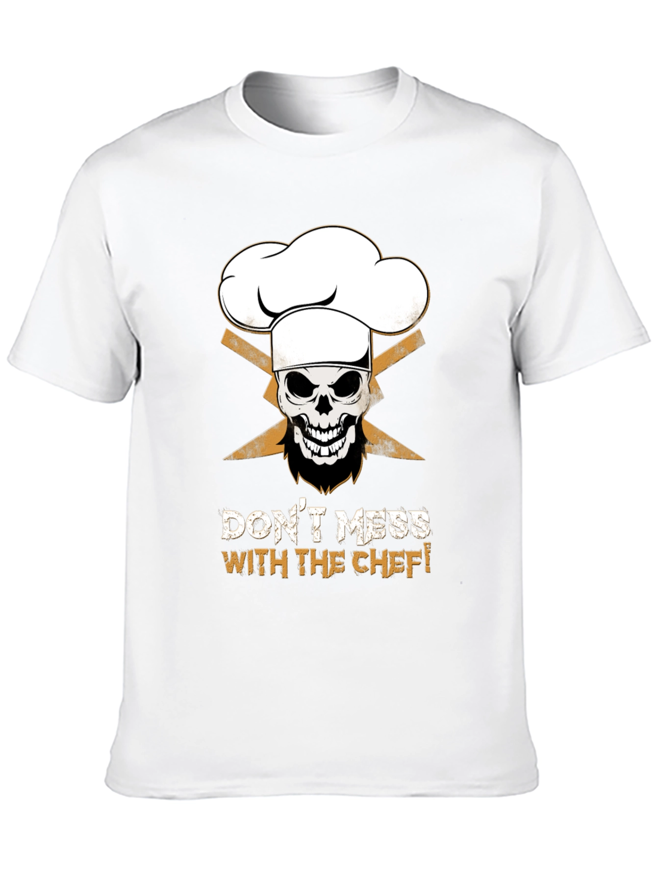 Dont Mess With The Chef Skull Graphic T-Shirt