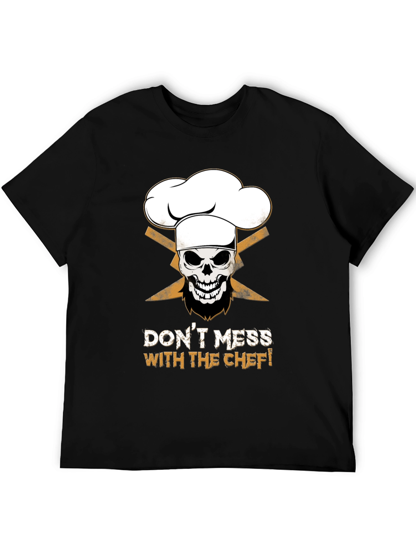 Dont Mess With The Chef Skull Graphic T-Shirt