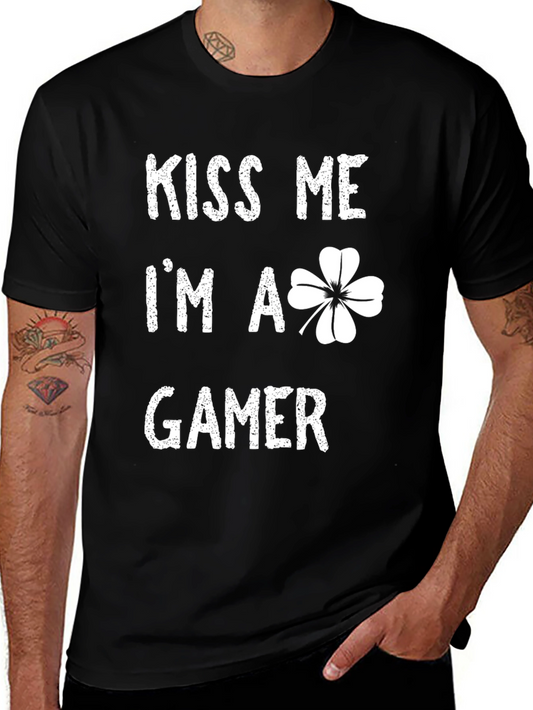 Kiss Me Im A Gamer St. Patricks Day T-Shirt