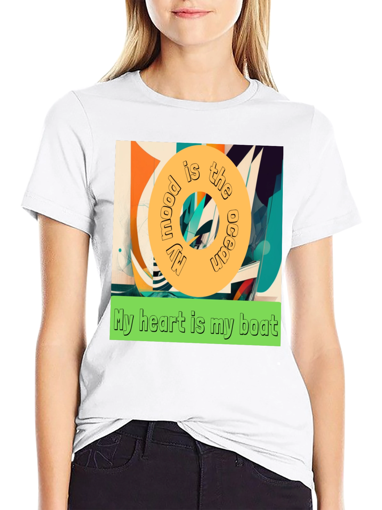 Ocean Mood Boat Heart Graphic Tee