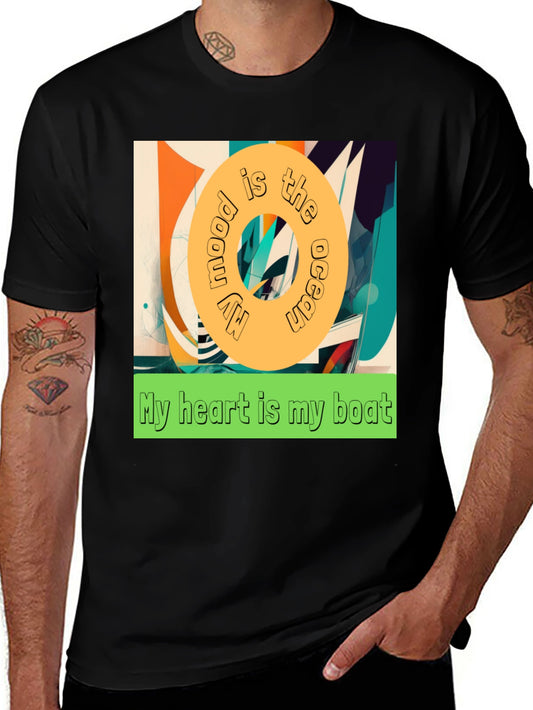 Ocean Mood Boat Heart Graphic Tee