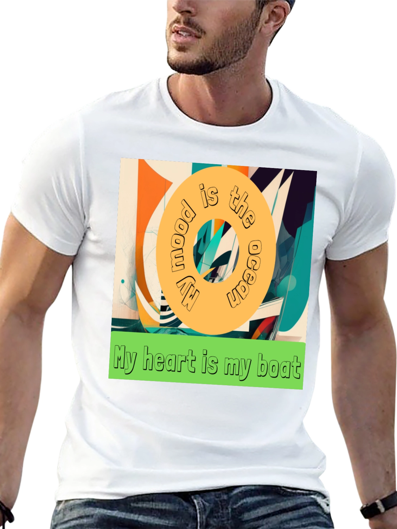 Ocean Mood Boat Heart Graphic Tee
