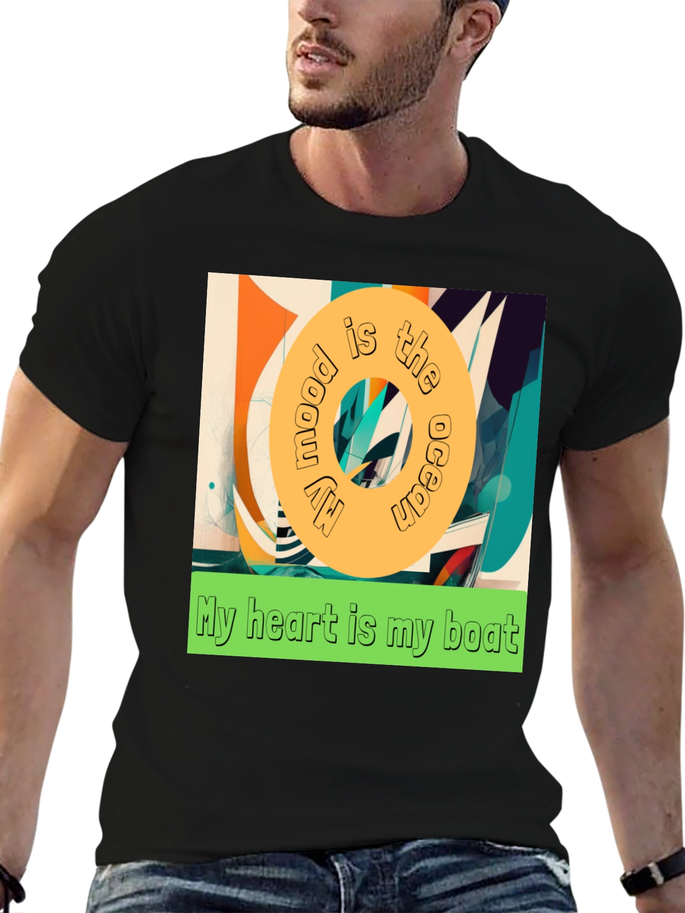 Ocean Mood Boat Heart Graphic Tee