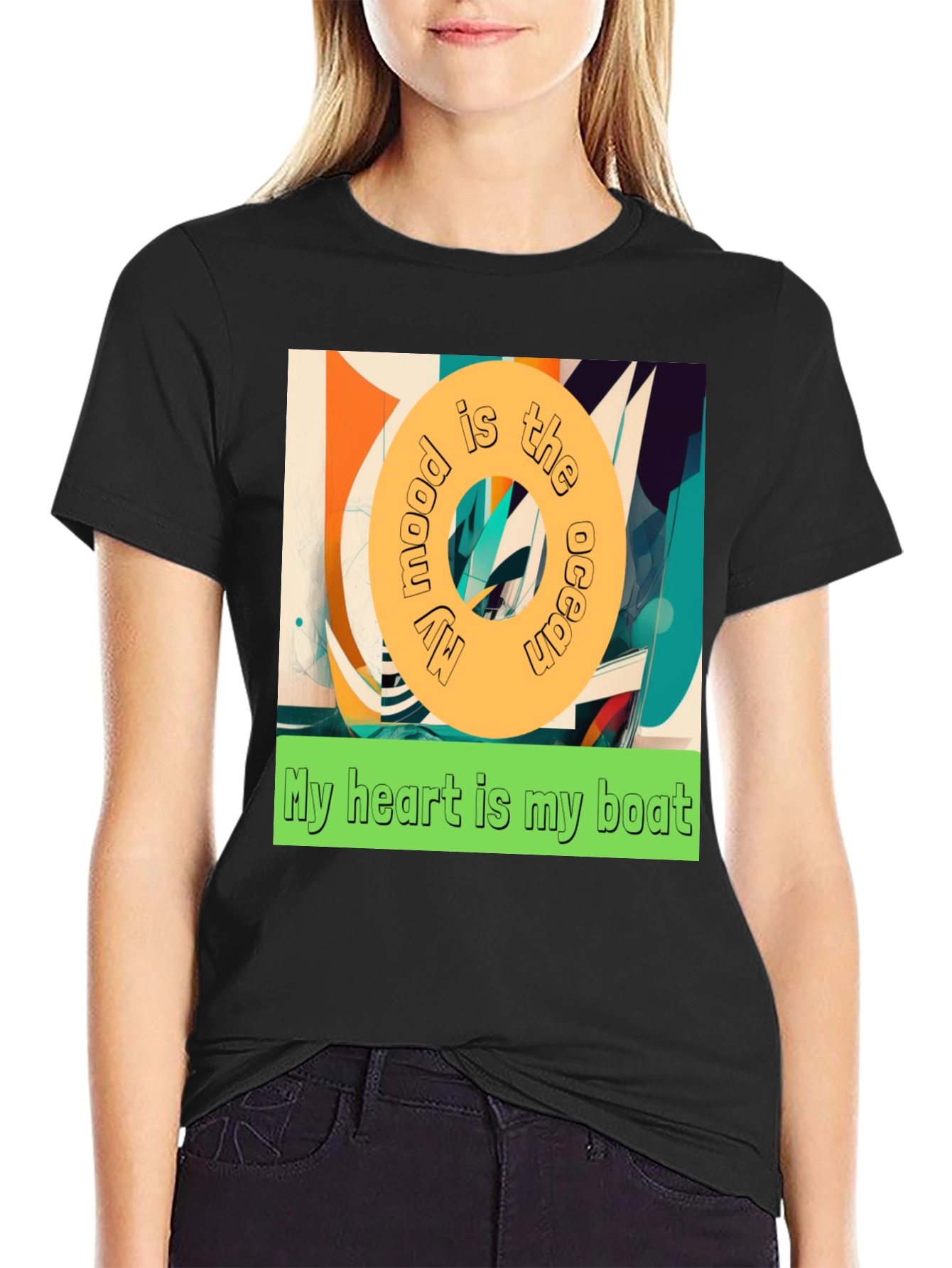 Ocean Mood Boat Heart Graphic Tee