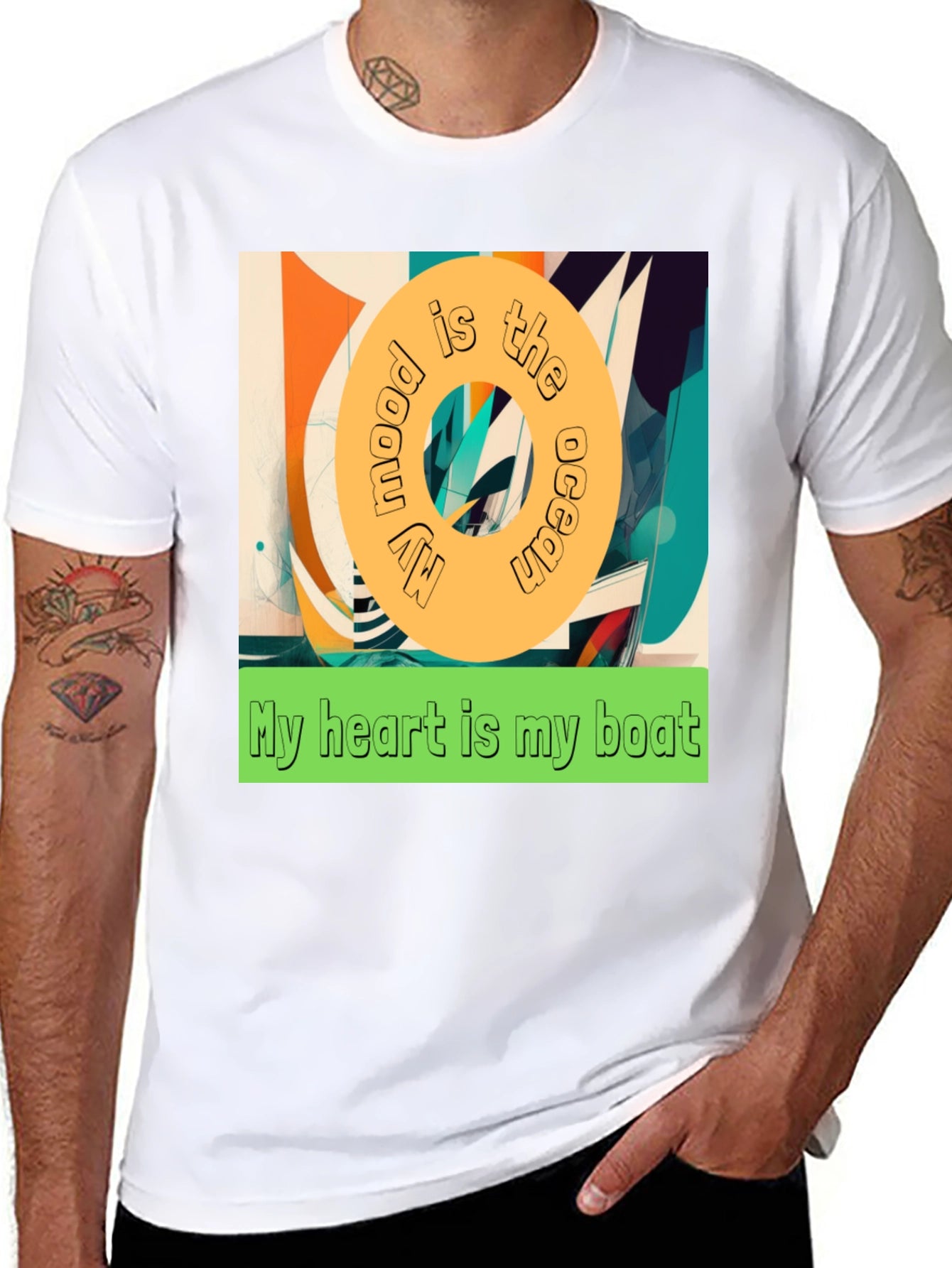 Ocean Mood Boat Heart Graphic Tee