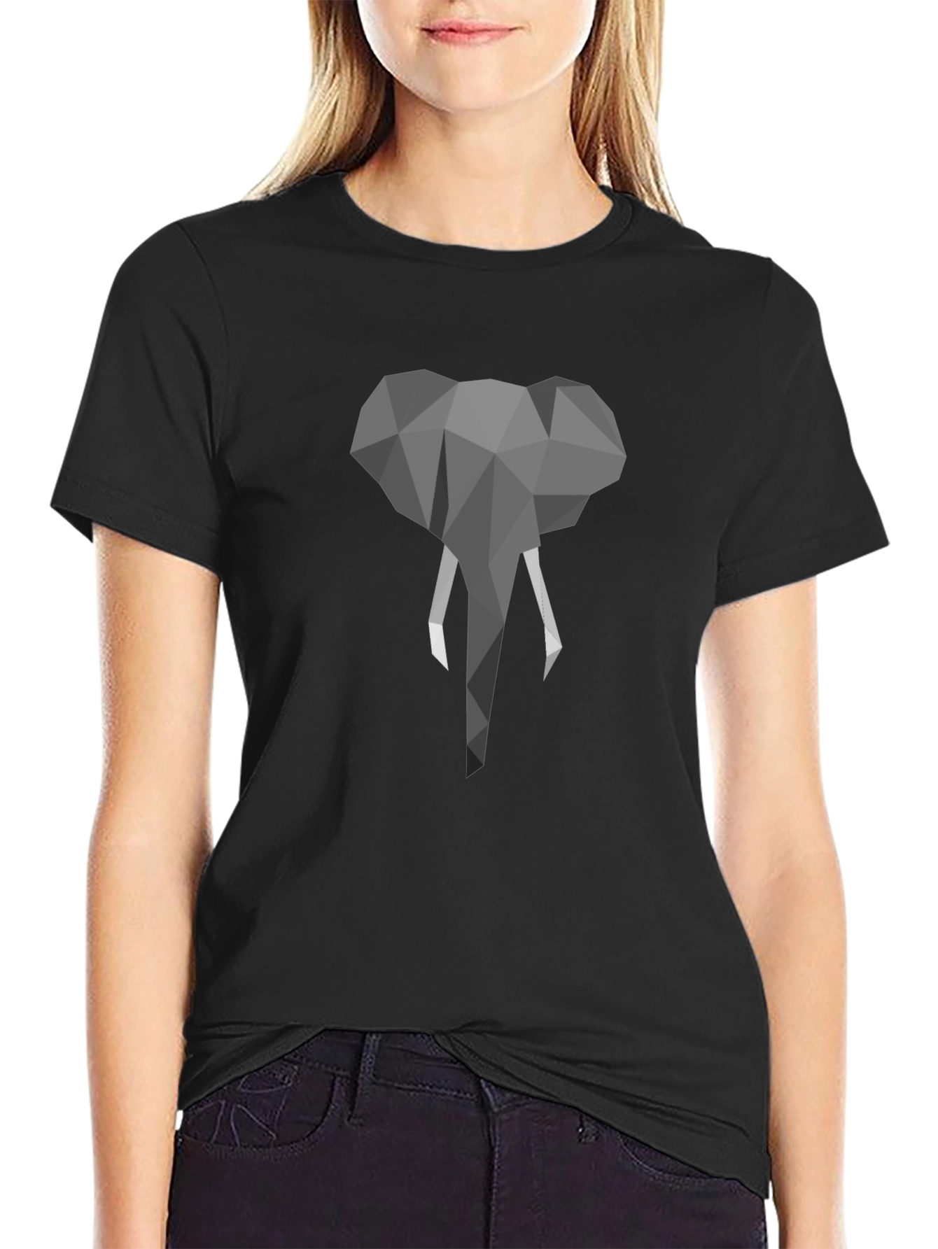 Geometric Elephant T-Shirt - Modern Graphic Tee
