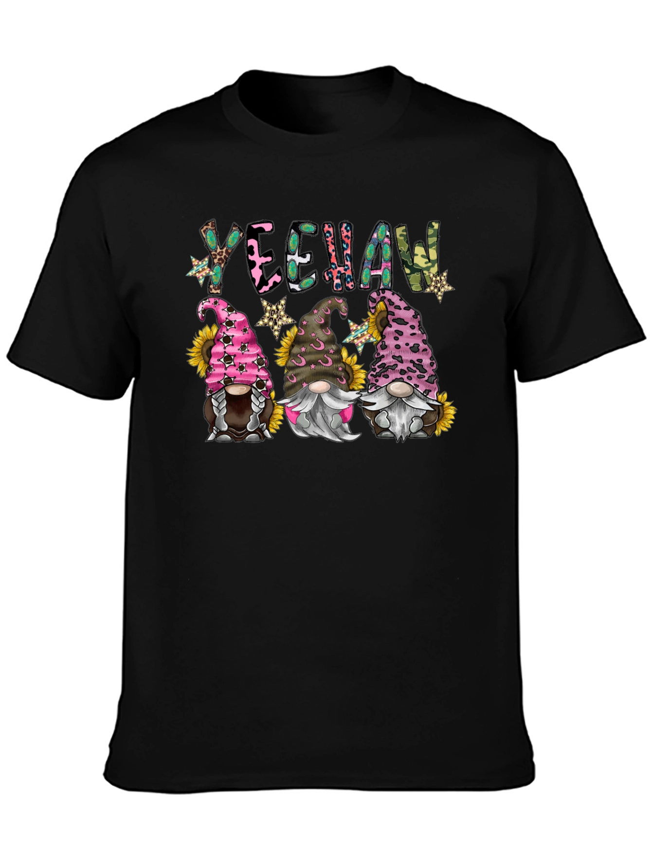 Yeehaw Gnomes Black Graphic Tee